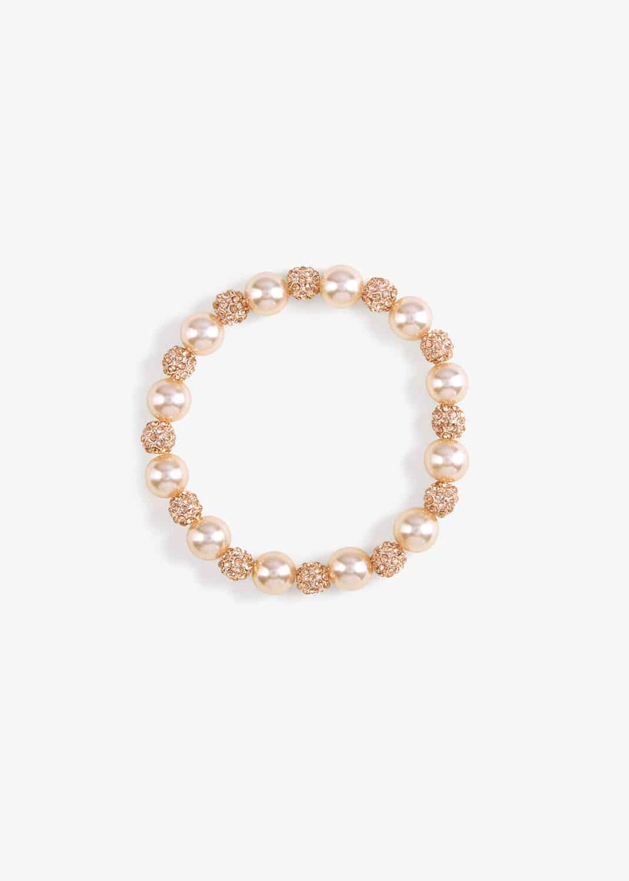 Bettina Faux Pearl And Pave Bracelet