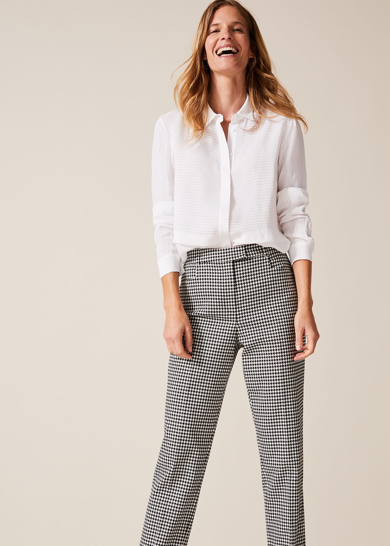 Ridley Dogtooth Tapered Trousers