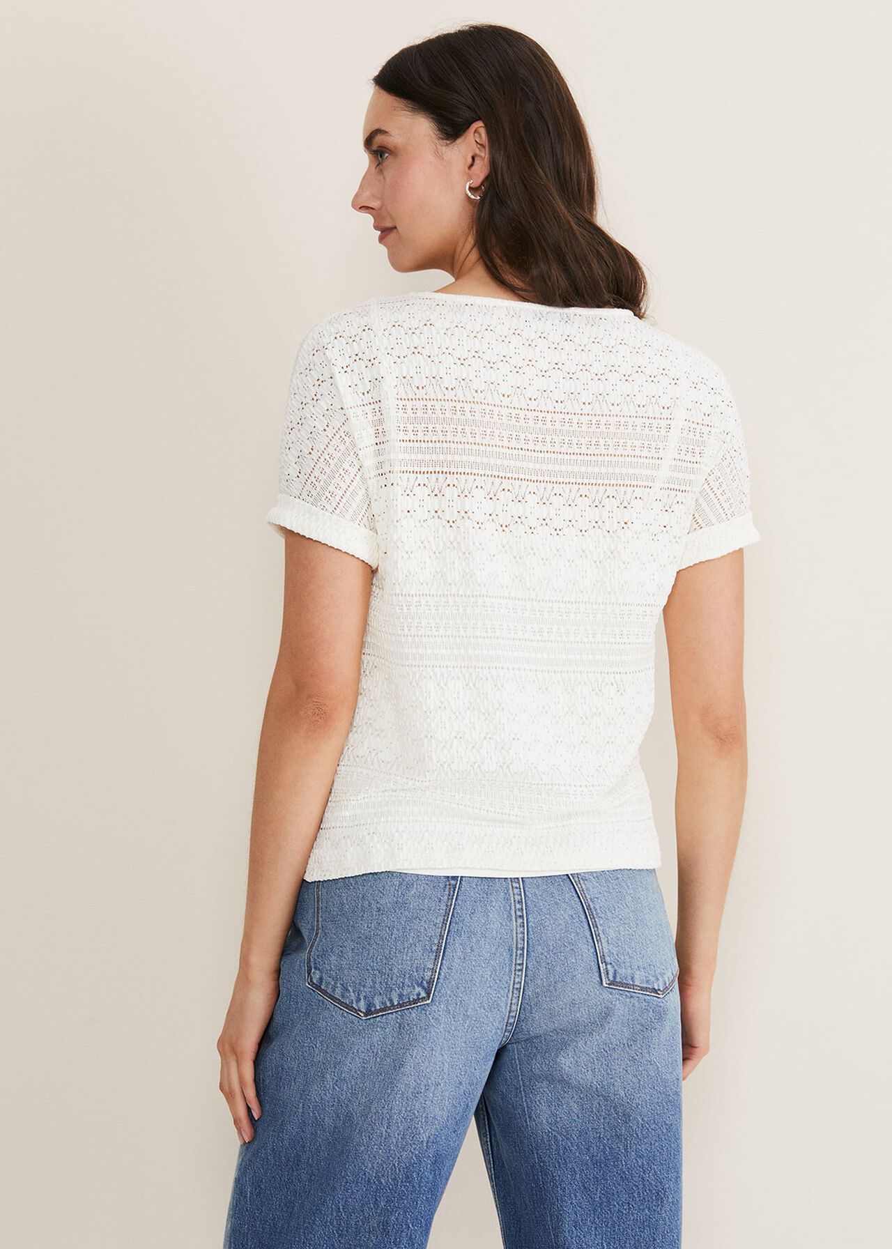 Emmlyn Lace Textured  Top
