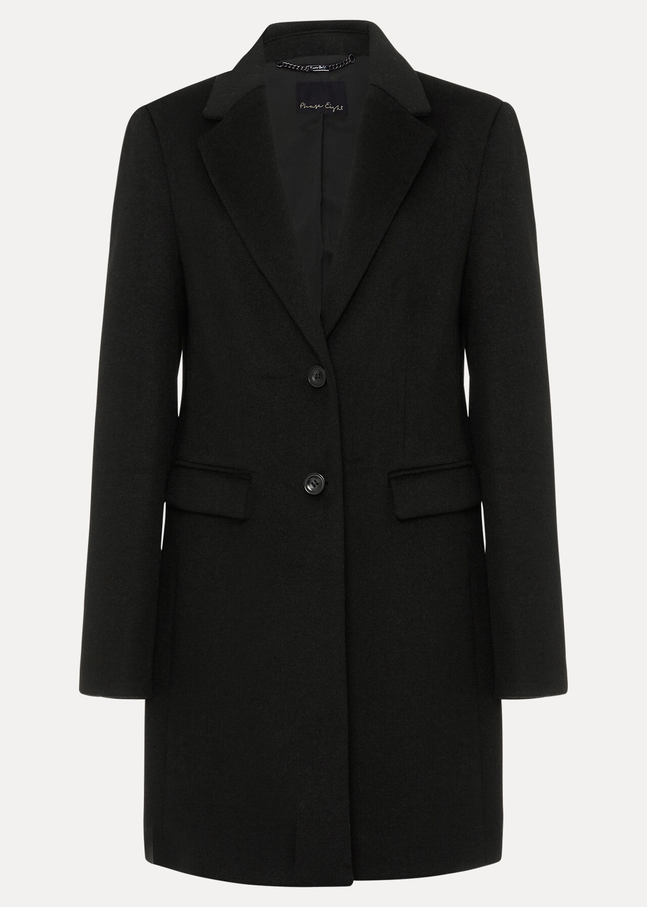 Lydia Black Wool Smart Coat