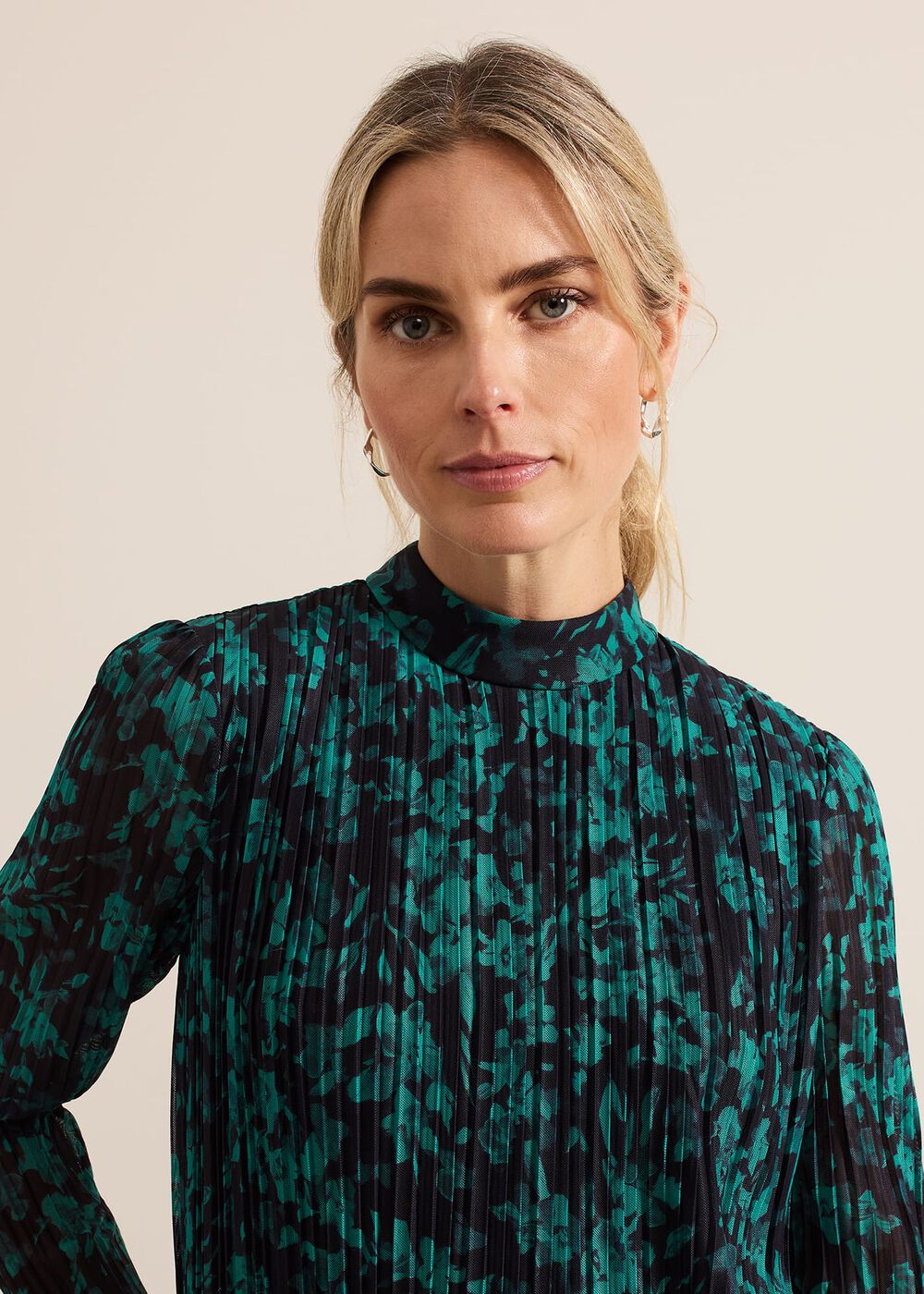 Dina Printed Mesh Top