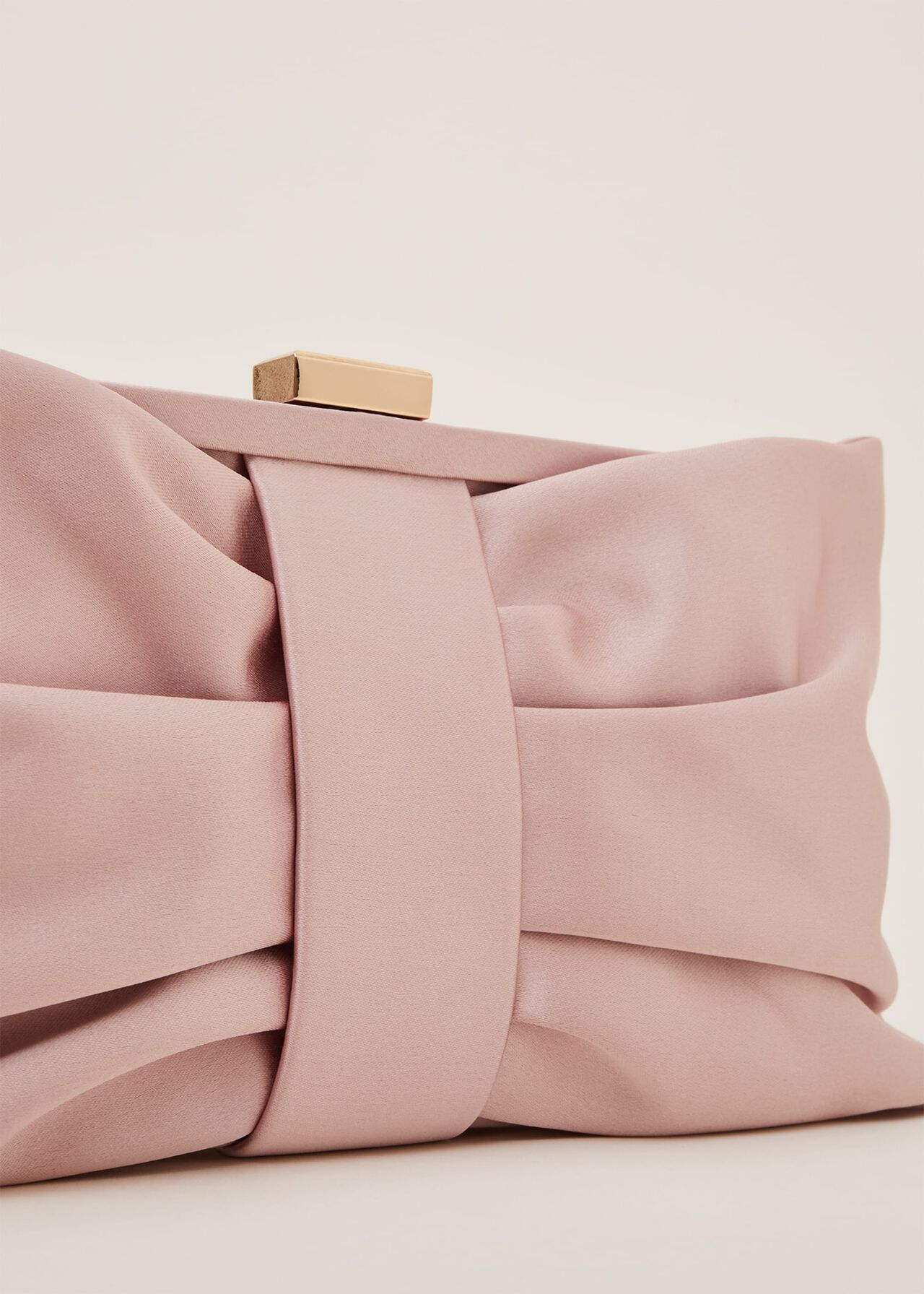 Meaghan Satin Bow Clutch Bag