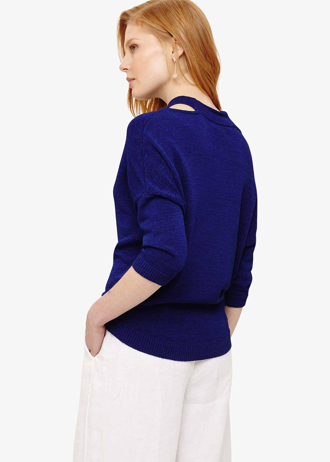Candice Cut Neck Tape Knit Top