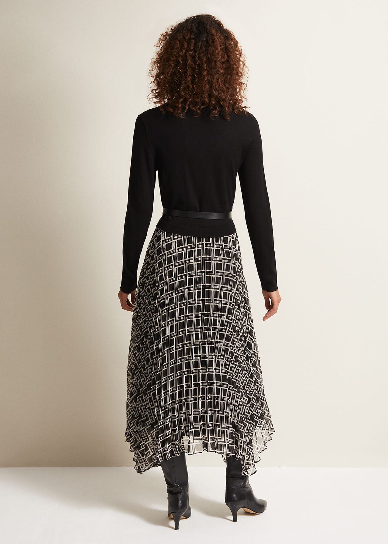 Carle Fine Knit Geometric Dress