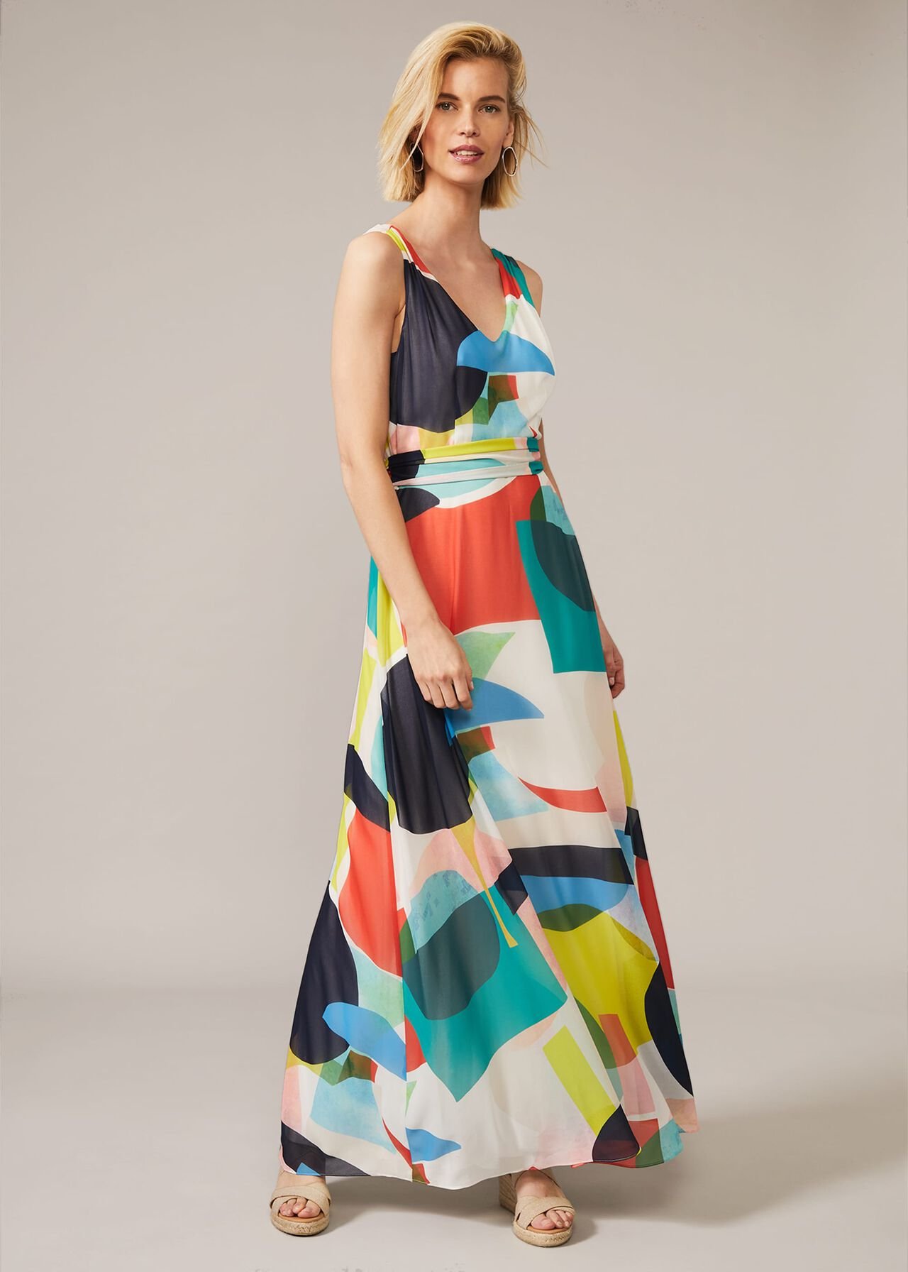 Ida Abstract Print Maxi Dress