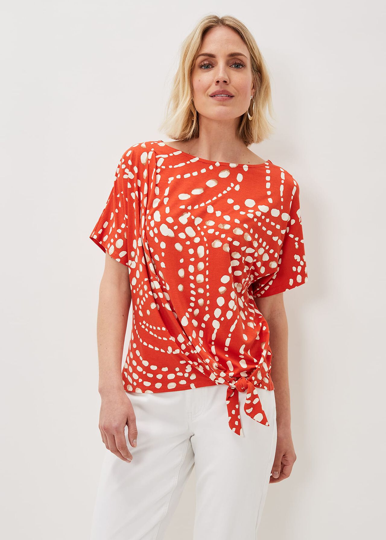 Ayla Spot Side Tie Top