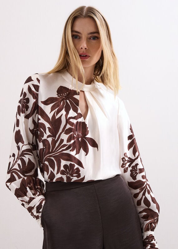 Hattie Floral Satin Blouse