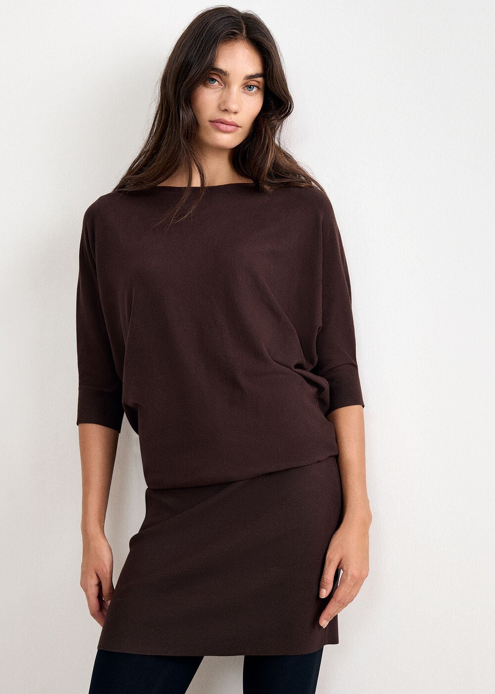 Becca Batwing Knitted Mini Dress