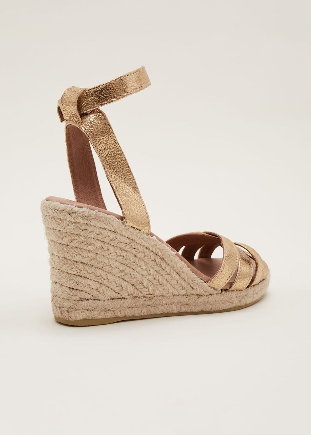 Leather Strappy Espadrille