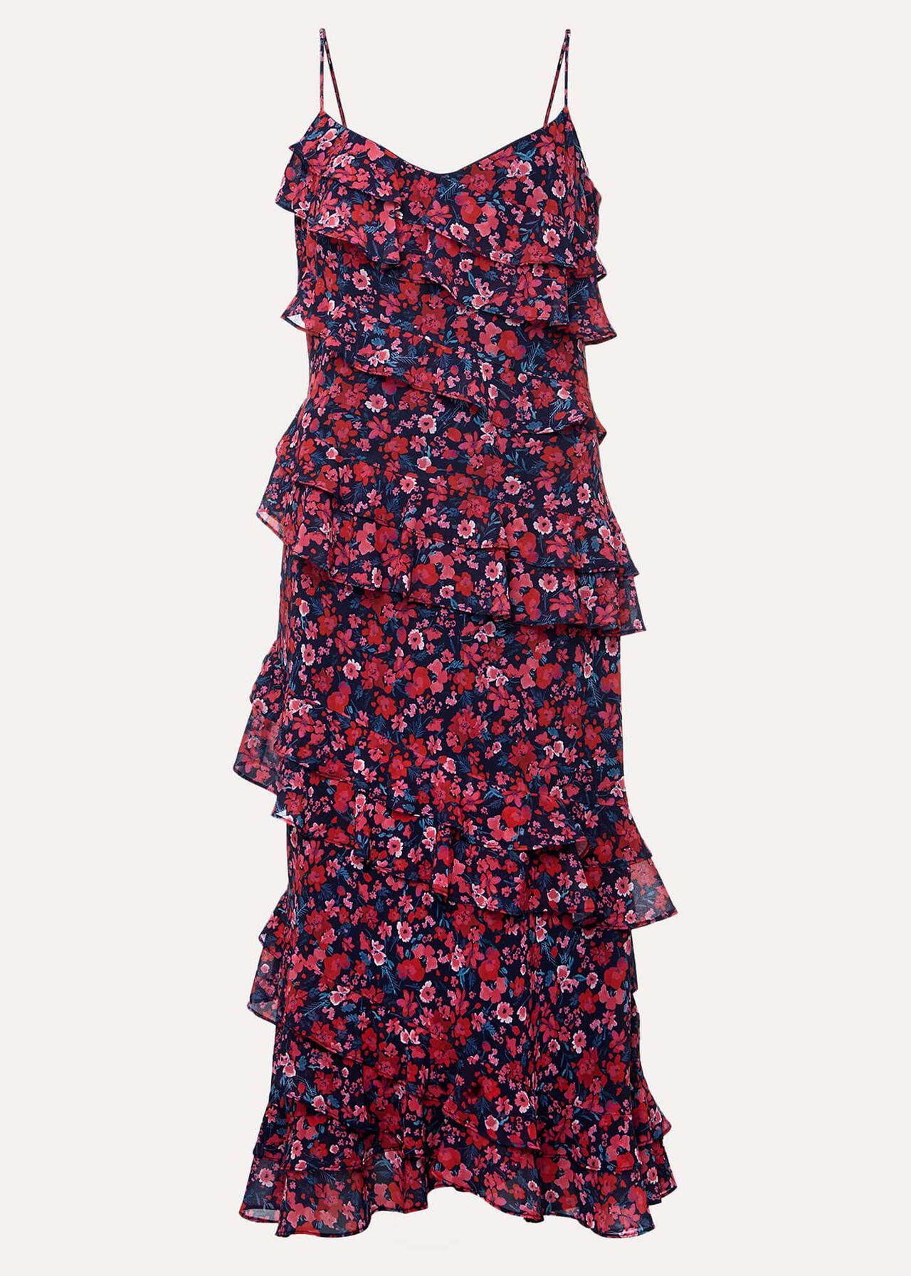Ballie Floral Ruffled Midi Dress