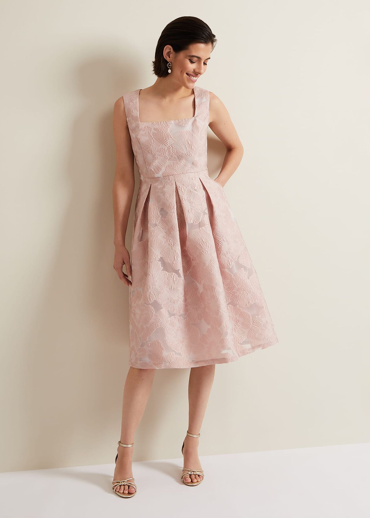 Jacesta Jacquard Fit And Flare Dress