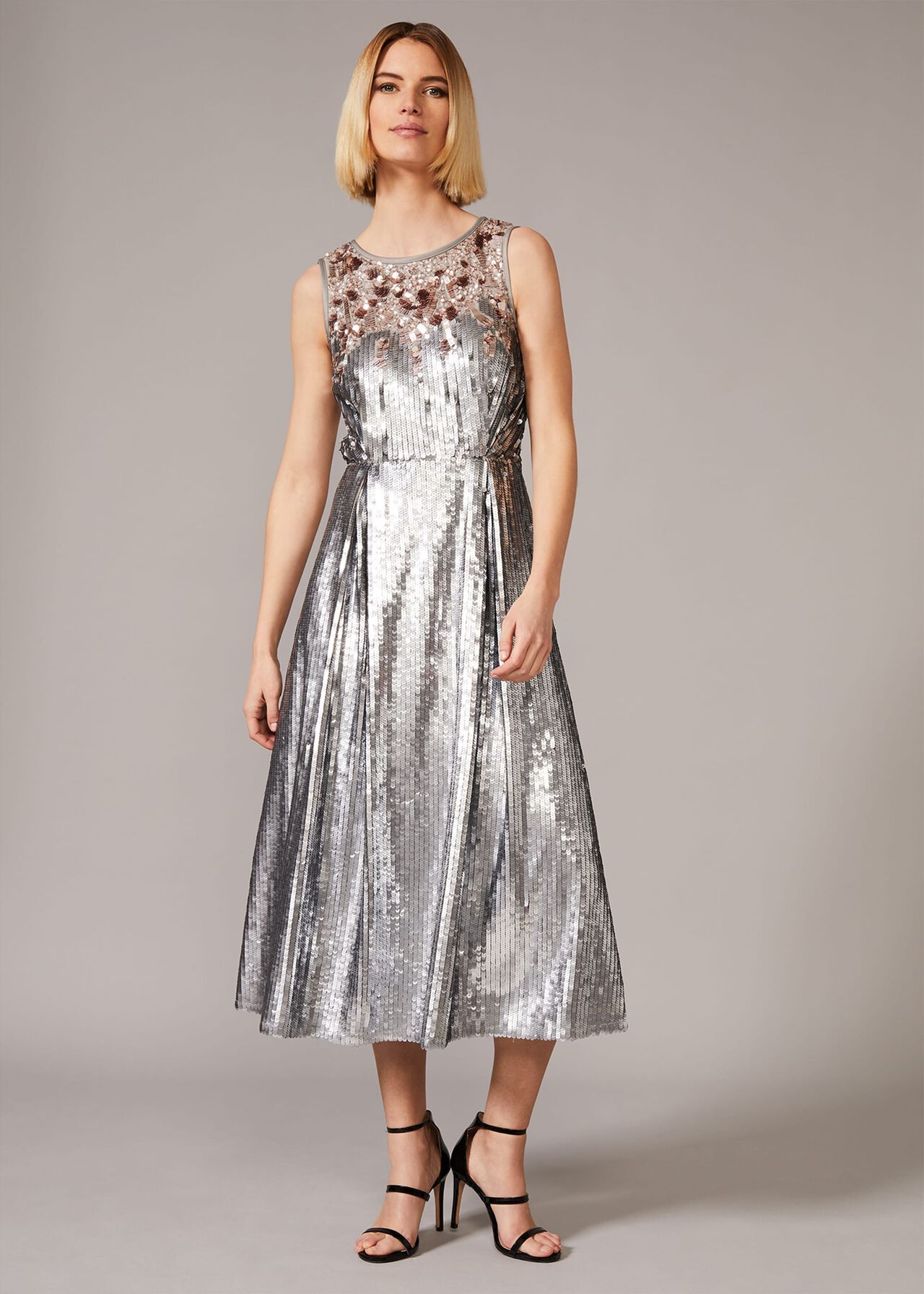 Lainey Shimmer Sequin Midi Dress