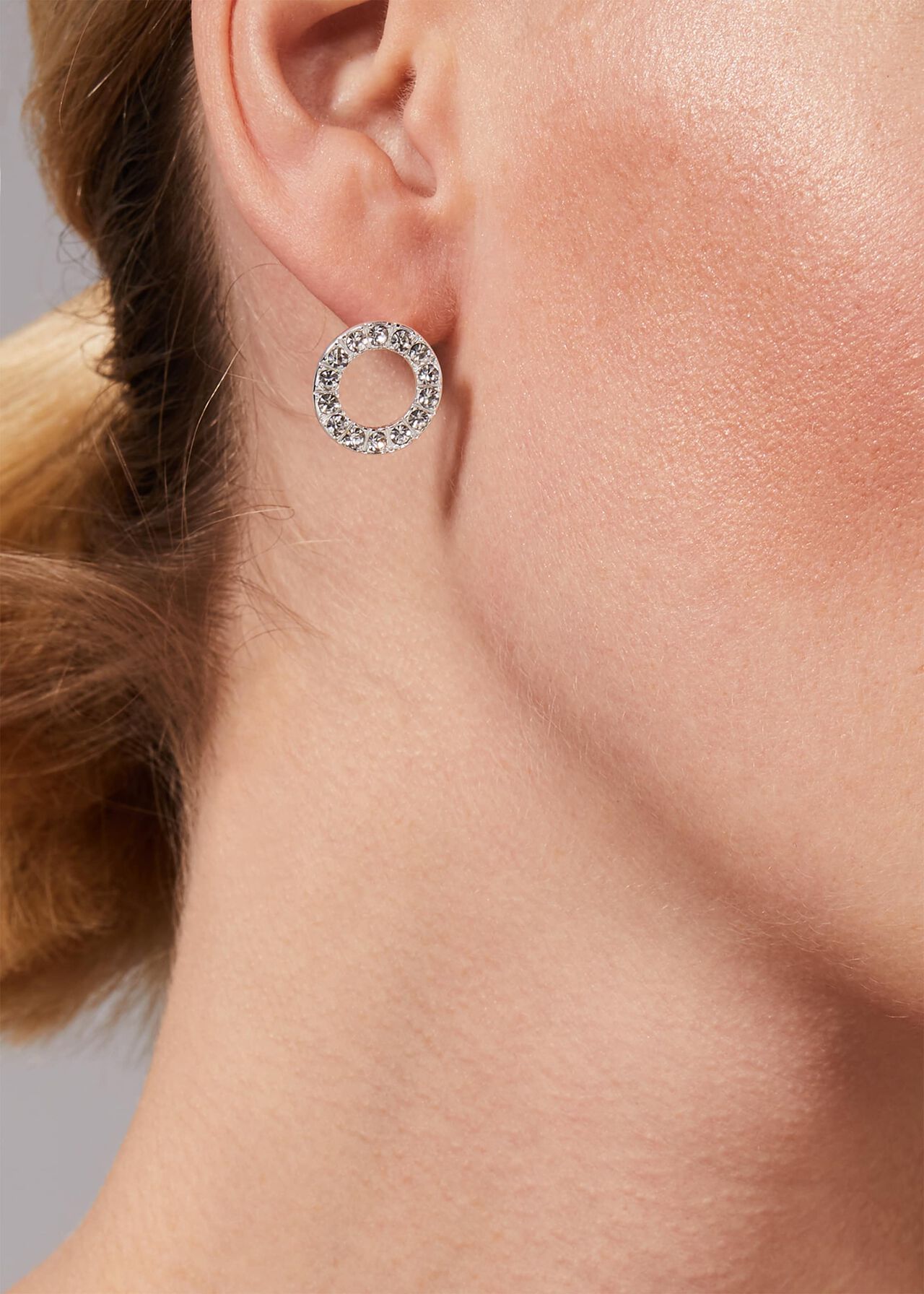 Cherie Circle Sparkle Earrings