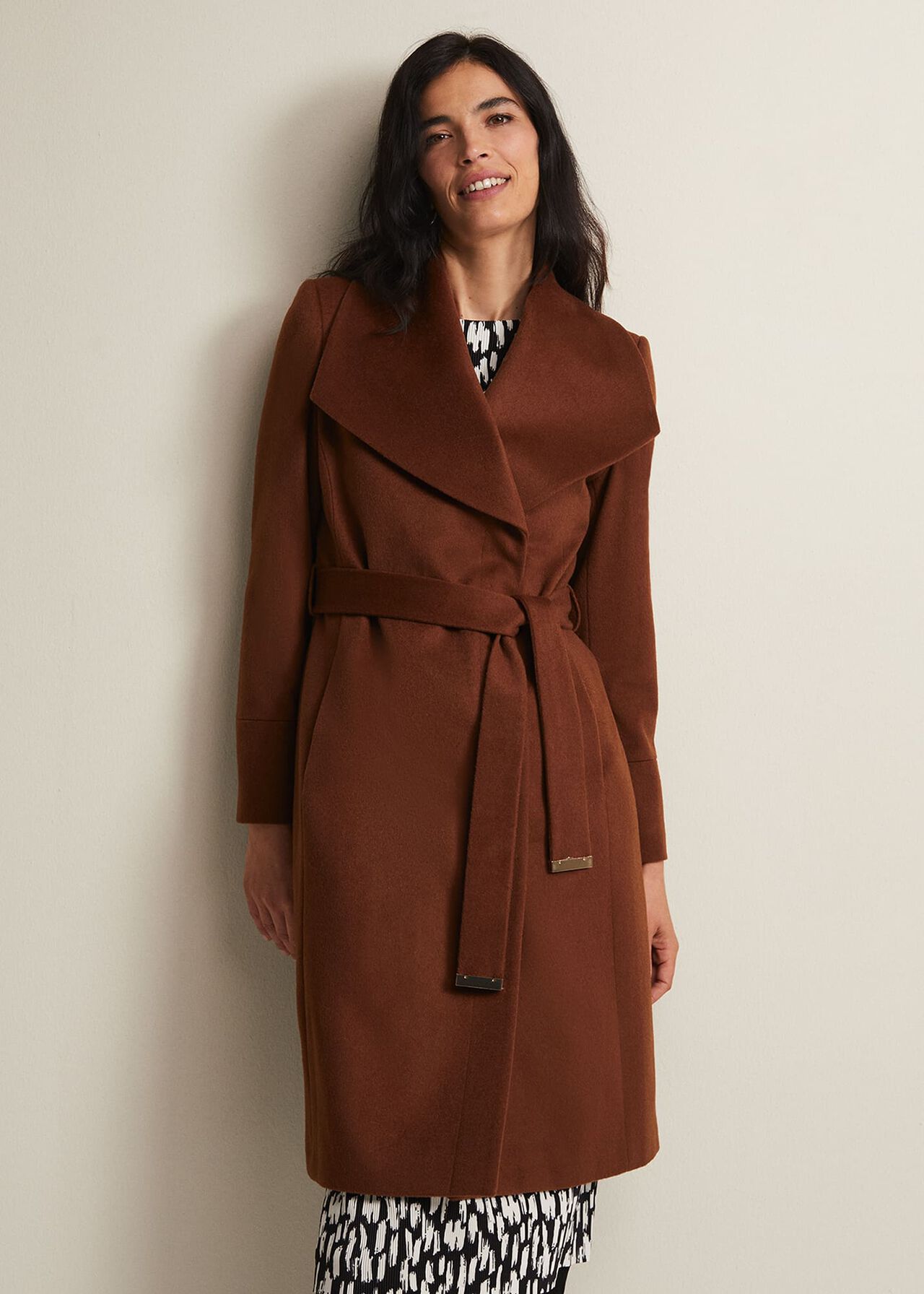 Nicci Tan Wool Smart Coat