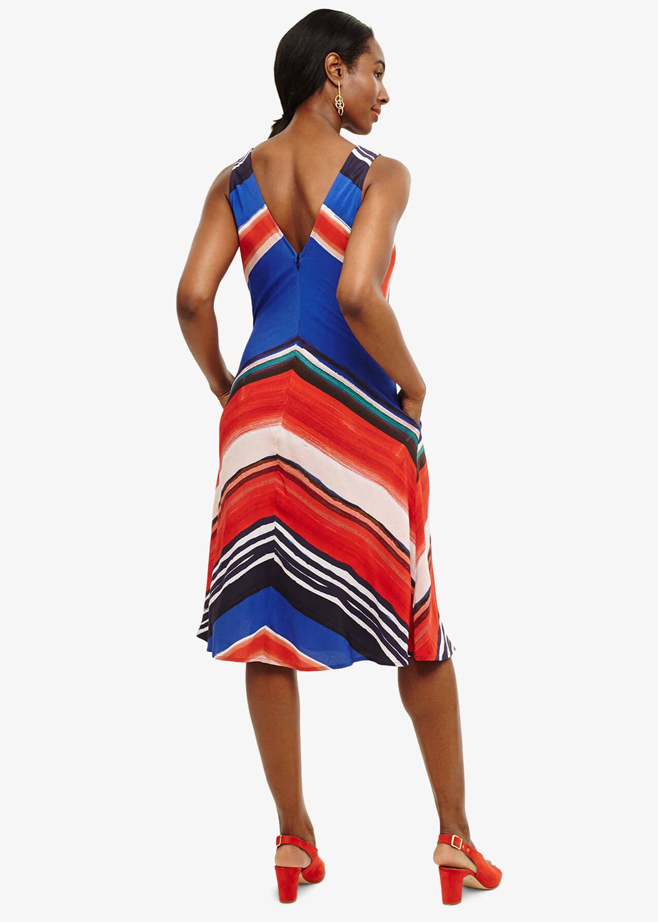 Cersi Chevron Stripe Dress