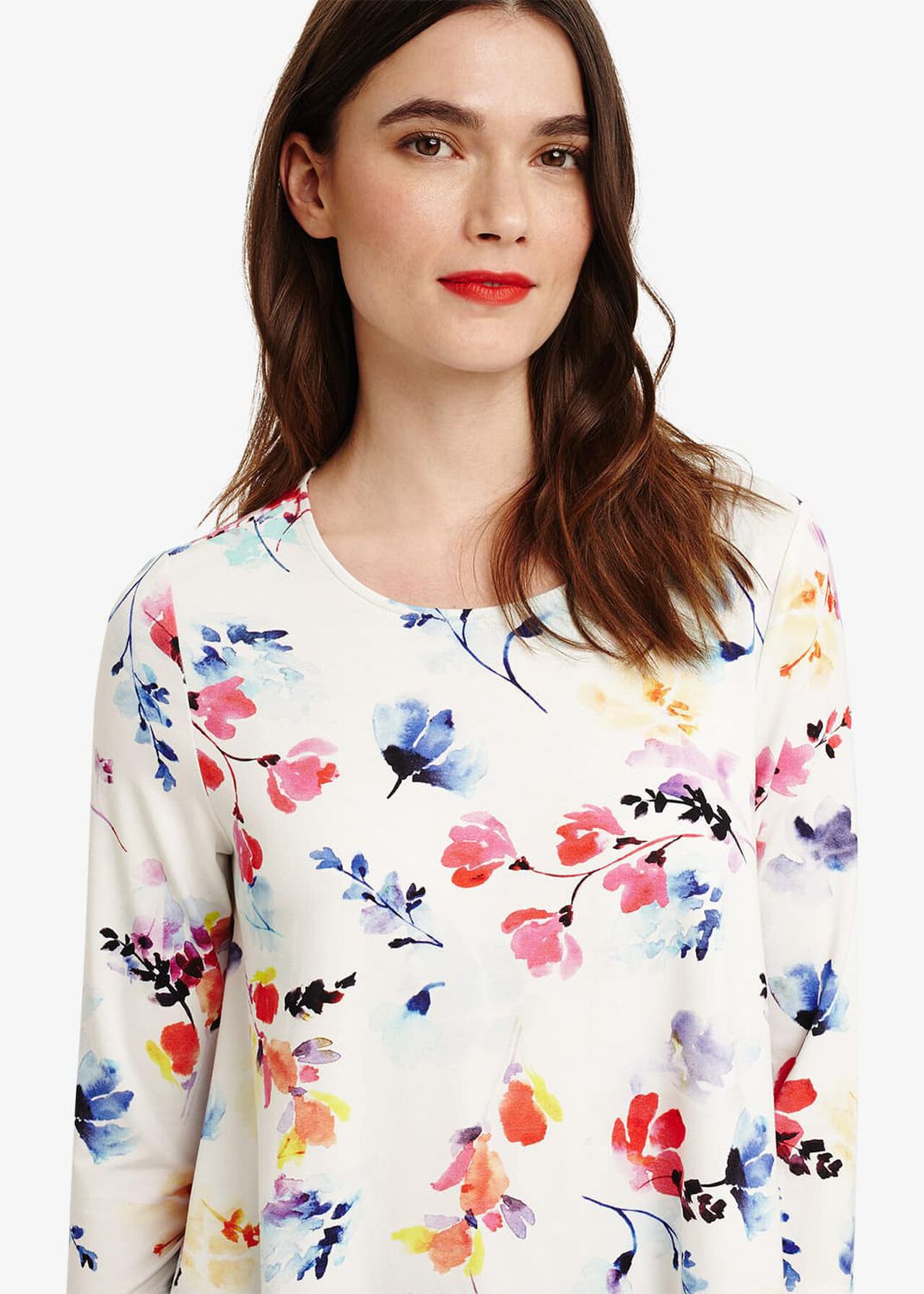 Lacey Floral Print Top