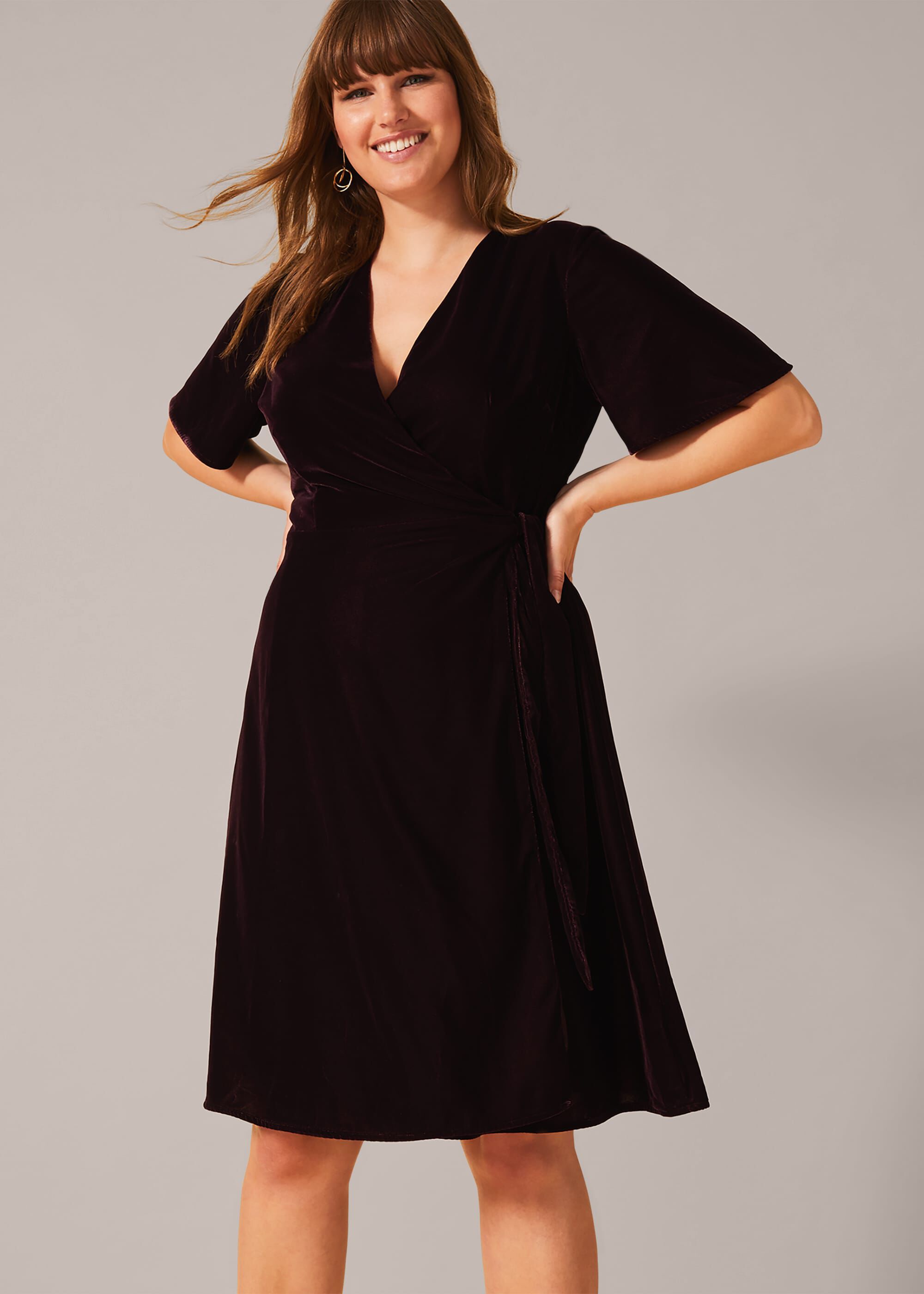 phase eight black velvet dress