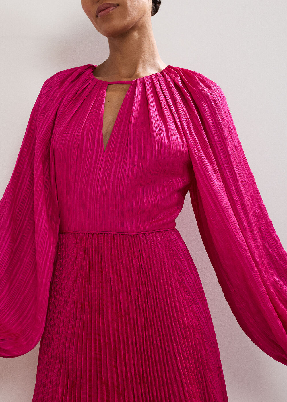 ${product-id}-Faye Textured Dress-Pink-${view-type}