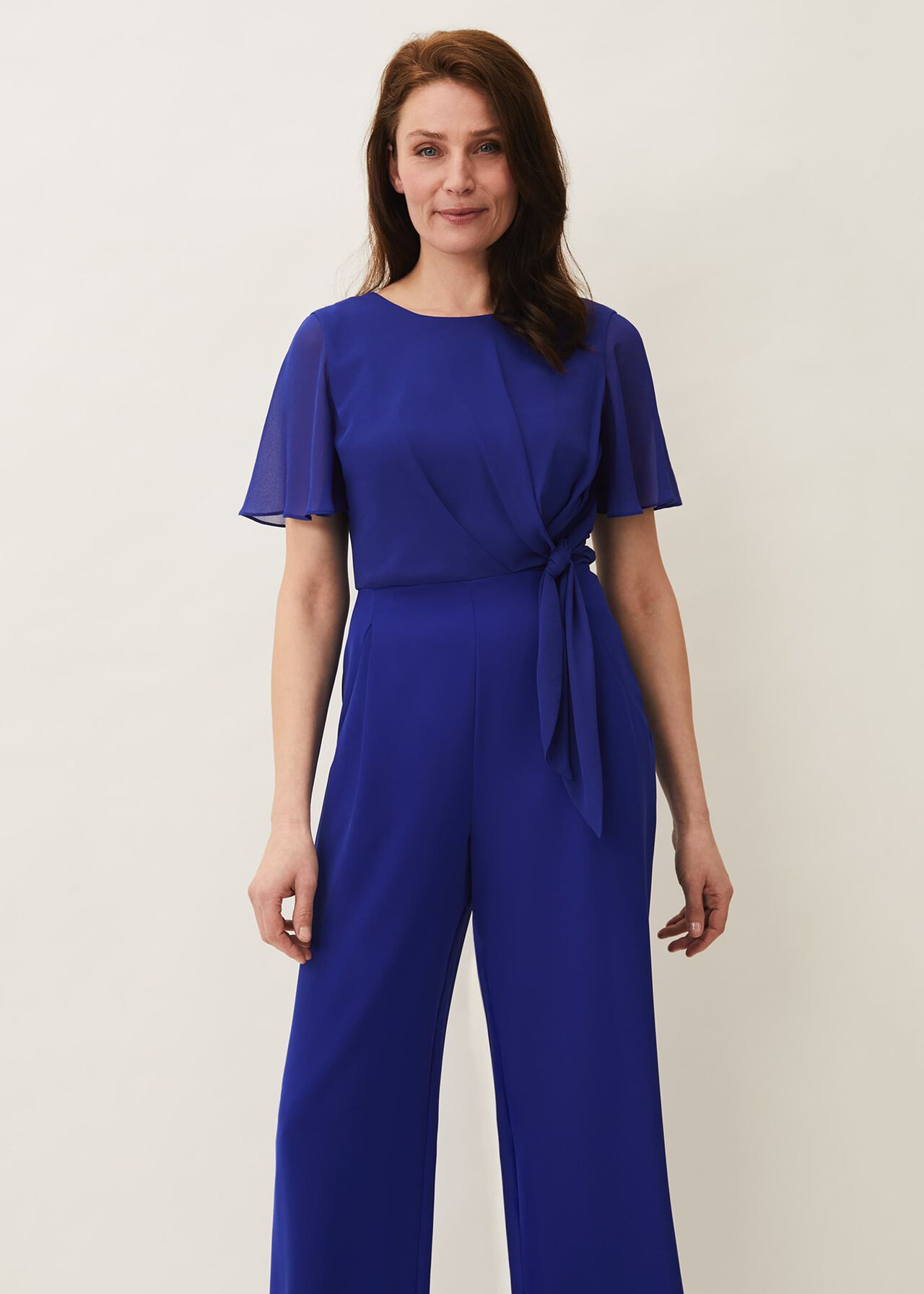 Georgette Knot Bodice Jumpsuit | Phase Eight