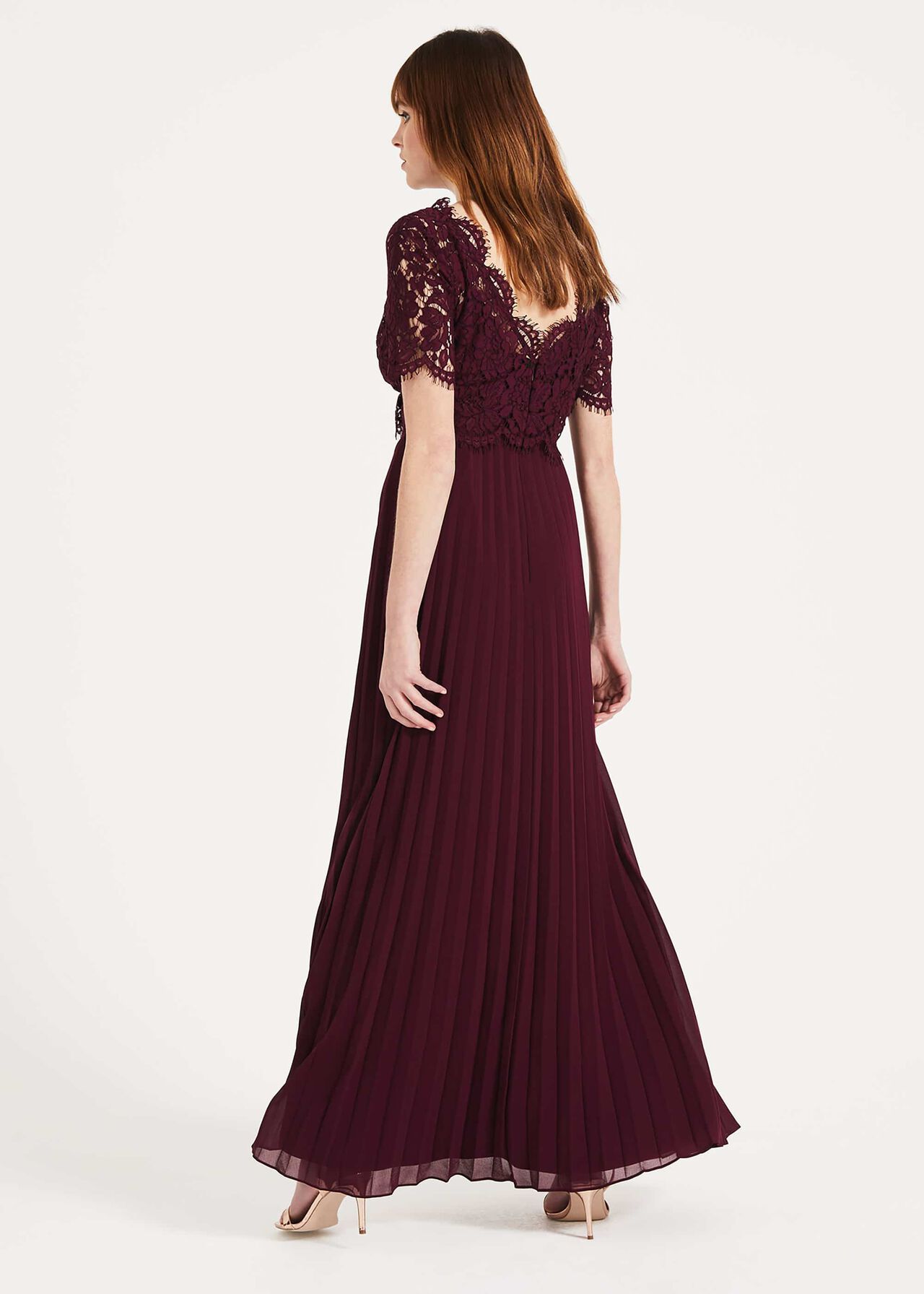Elisabetta Lace Pleated Dress