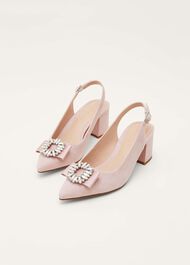 Embellished Block Heel Shoes