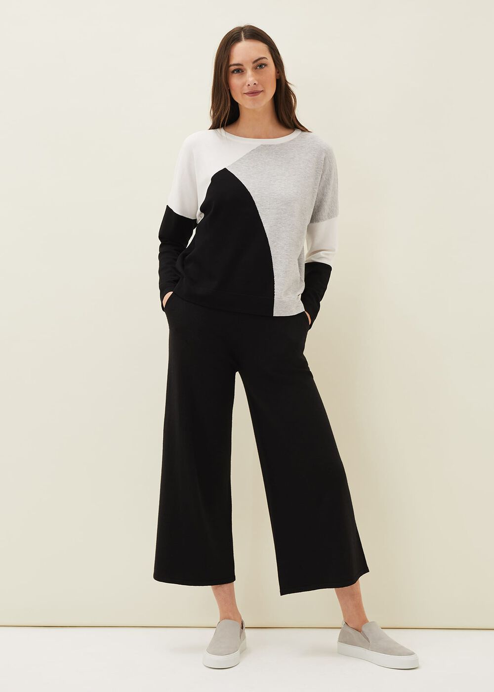 Laura Colourblock Fine Knit Jumper