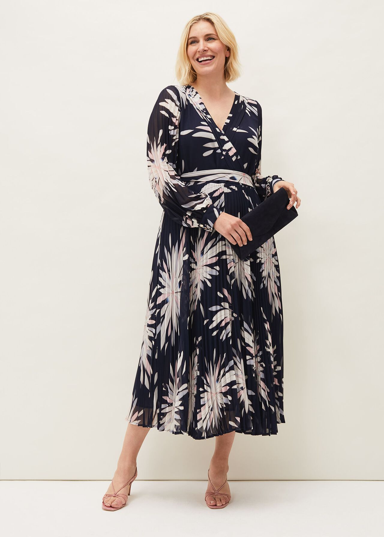 Ellen Palm Print Midaxi Dress