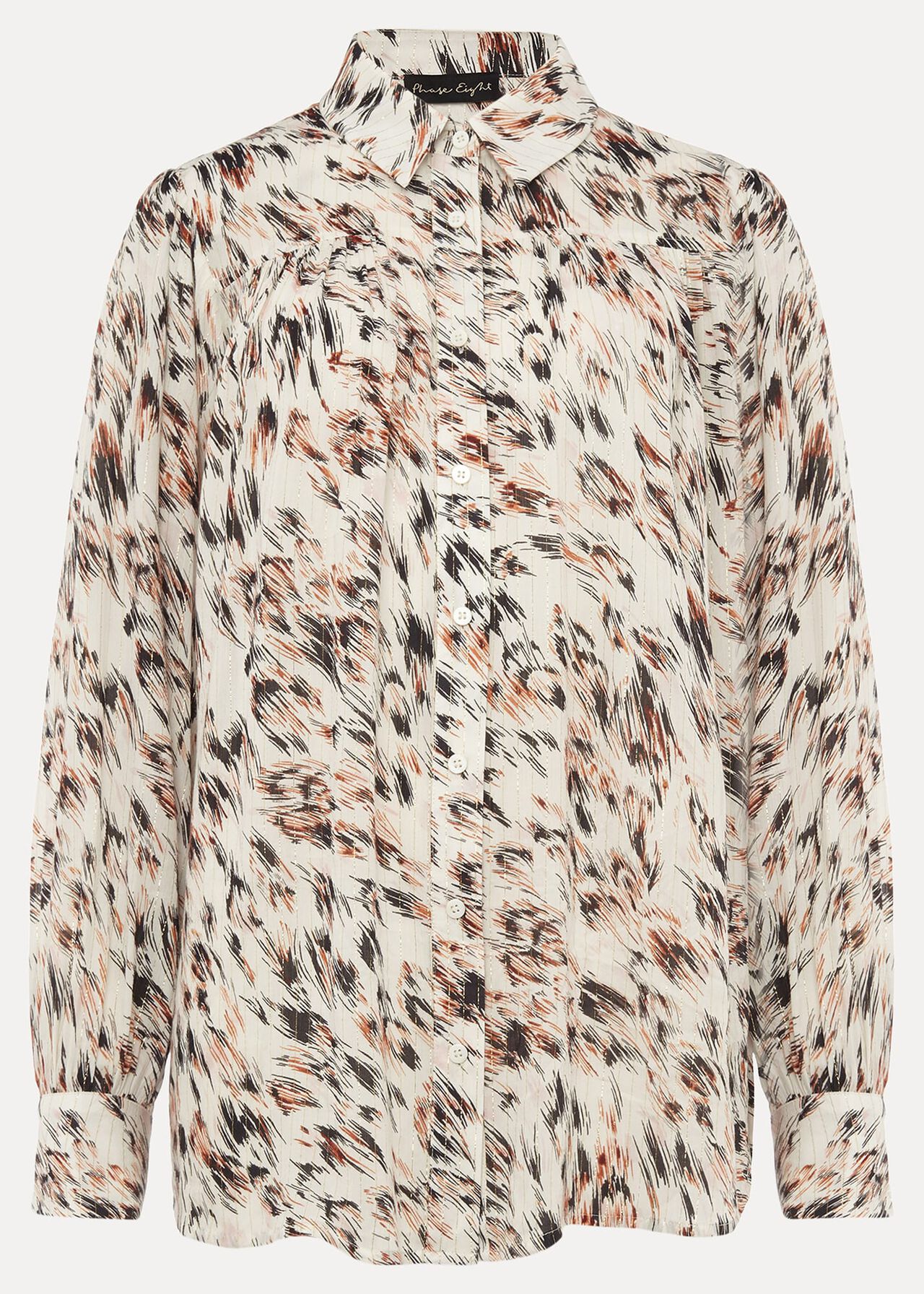 Helen Abstract Feather Print Blouse