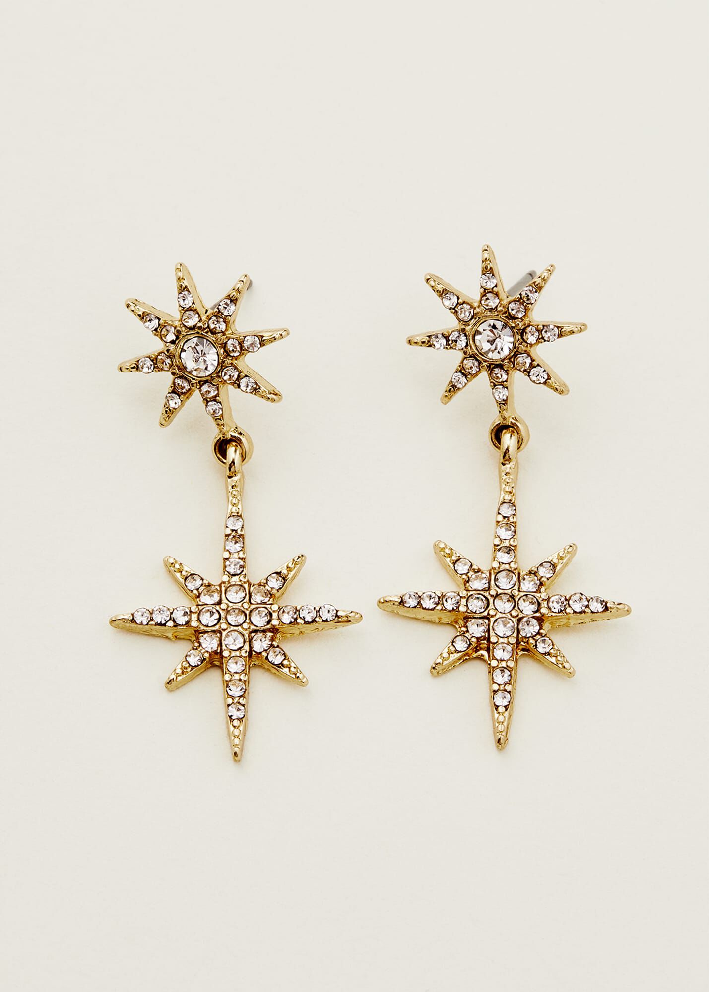 Star drop earrings