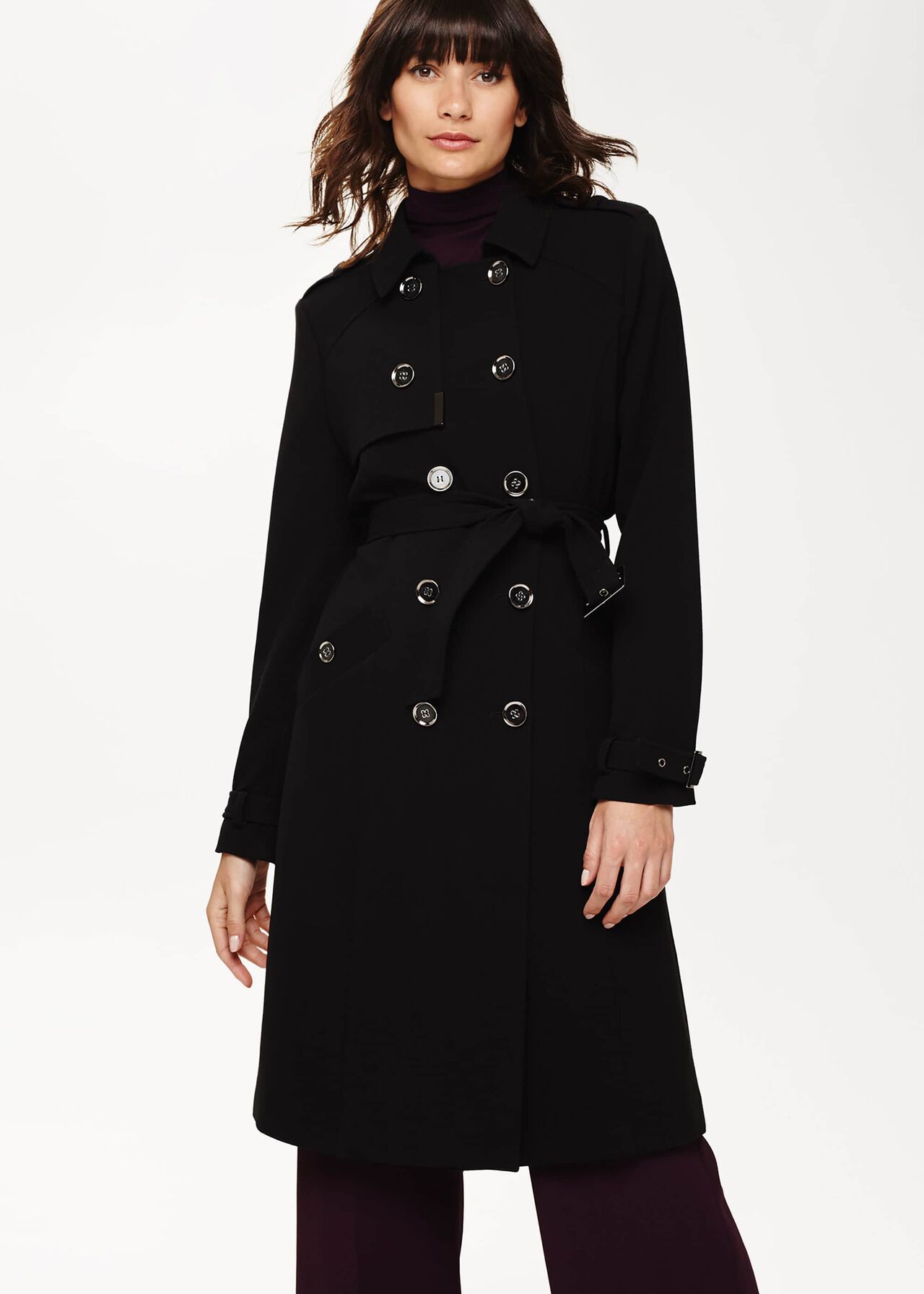 Charlie Crepe Trench Coat