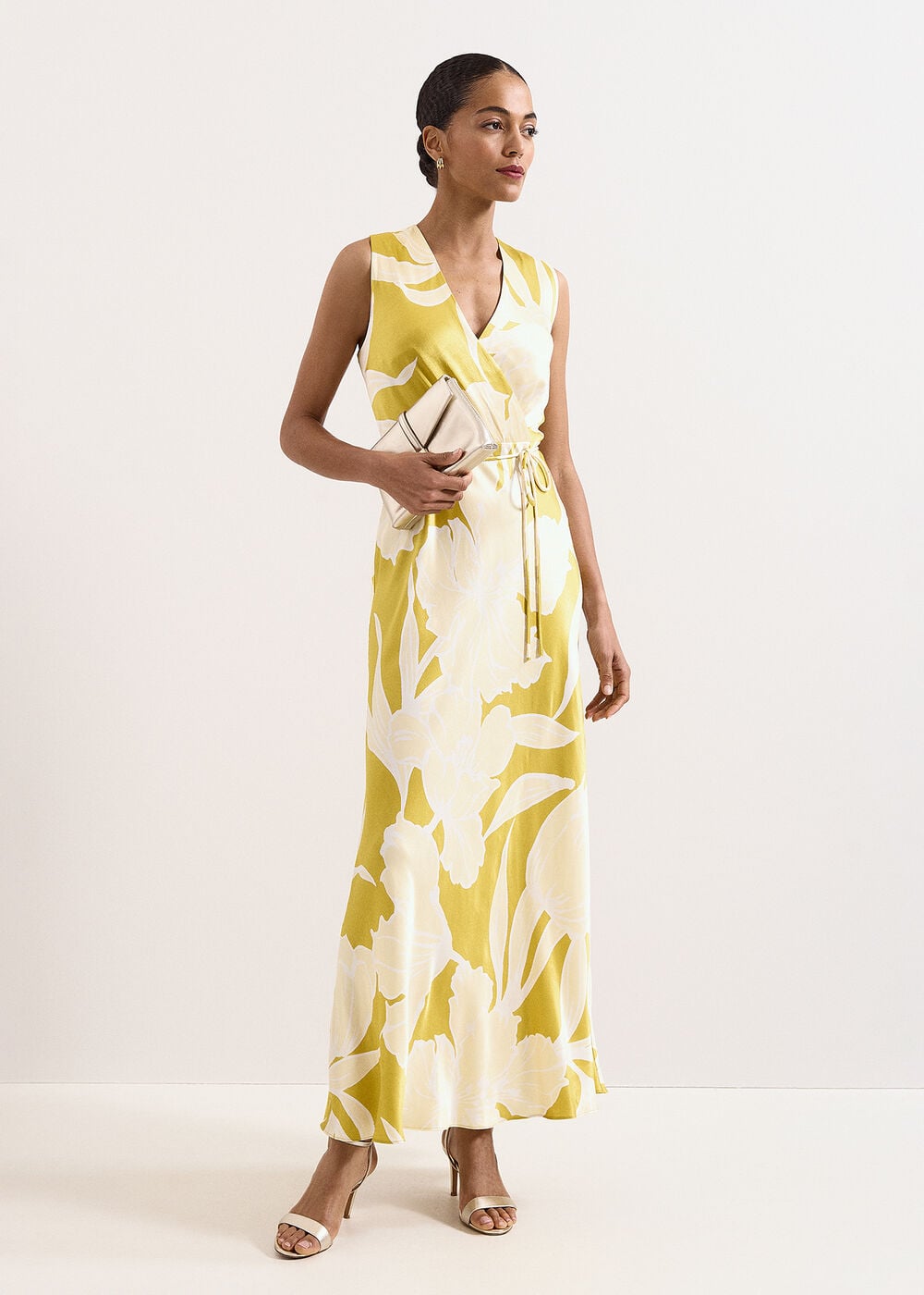 Paula Floral Satin Maxi Dress
