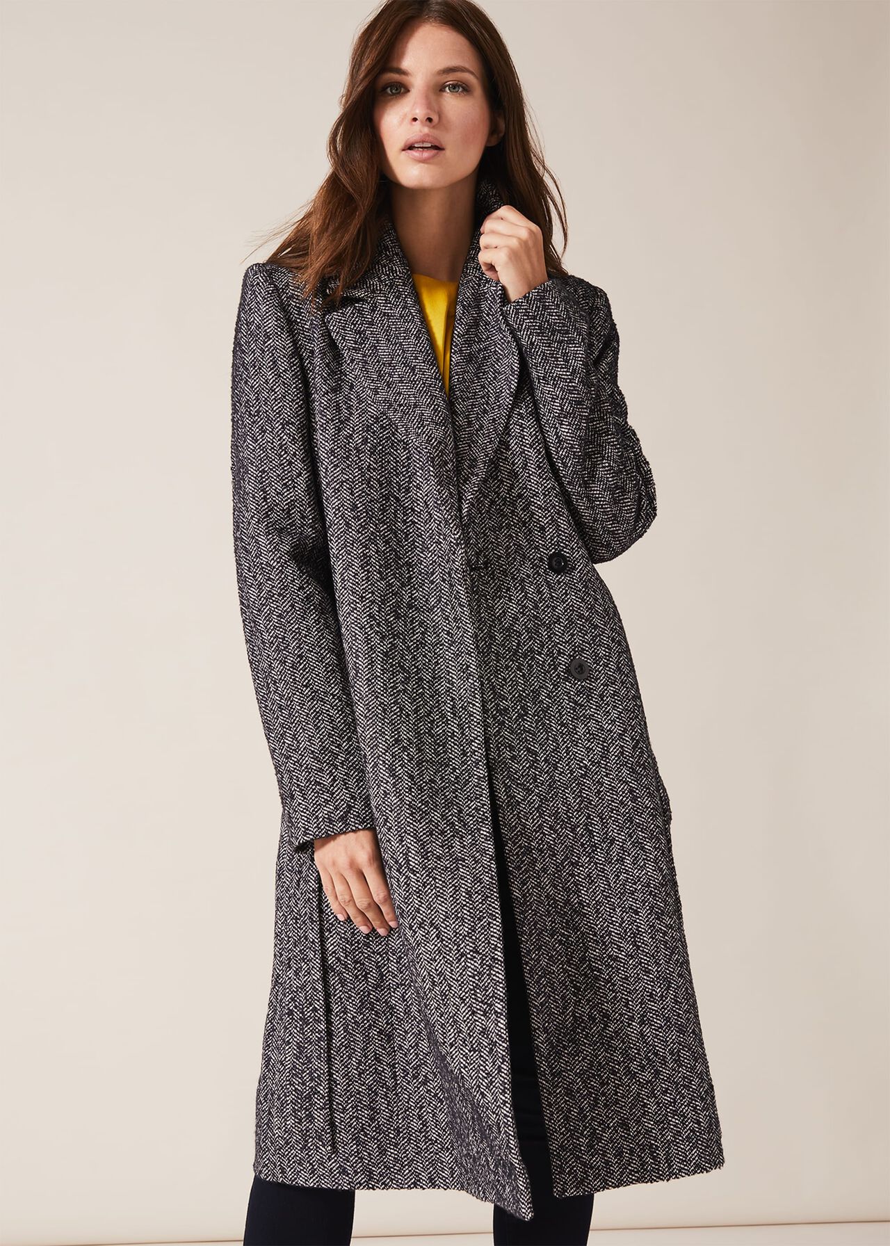 Tess Tweed Belted Coat