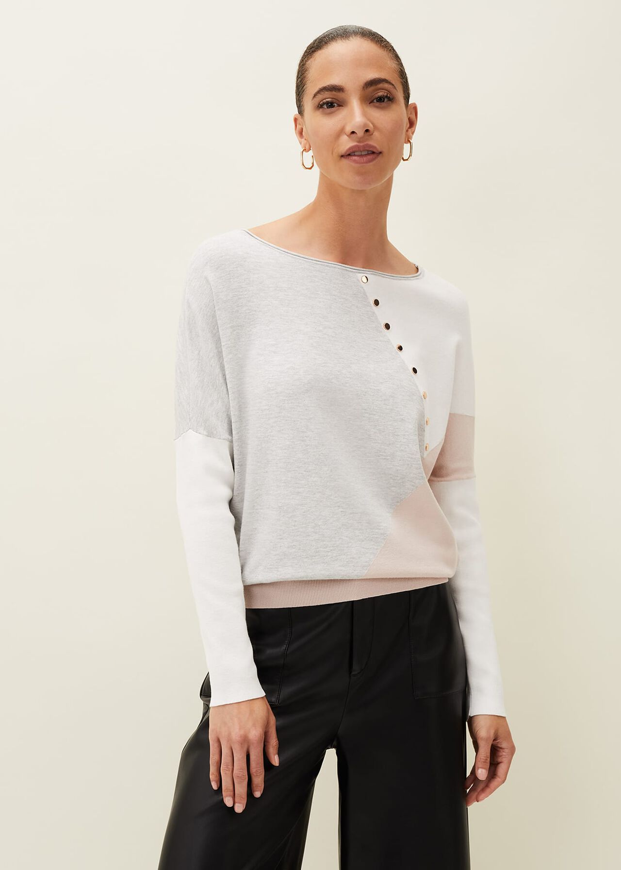 Isabel Colourblock Stud Jumper