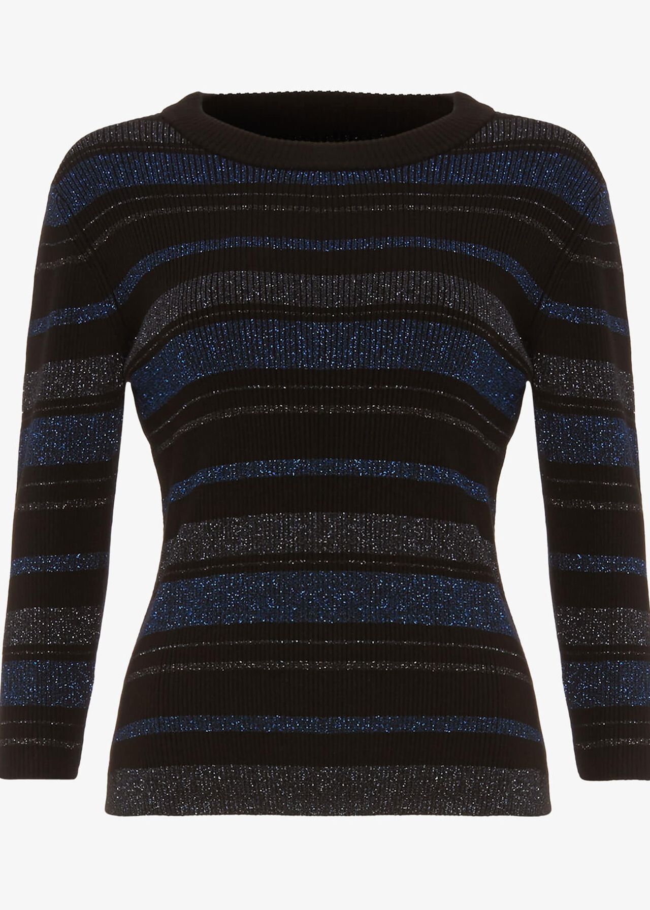Samina Shimmer Stripe Knitted Top