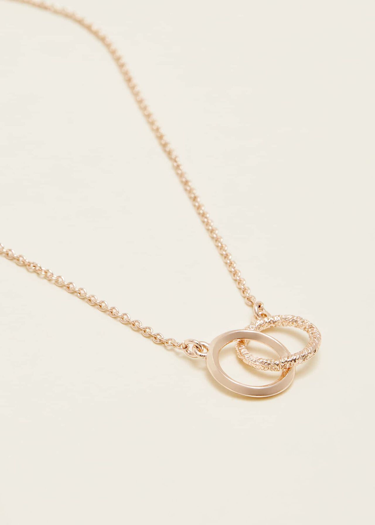Gold Two Ring Necklace