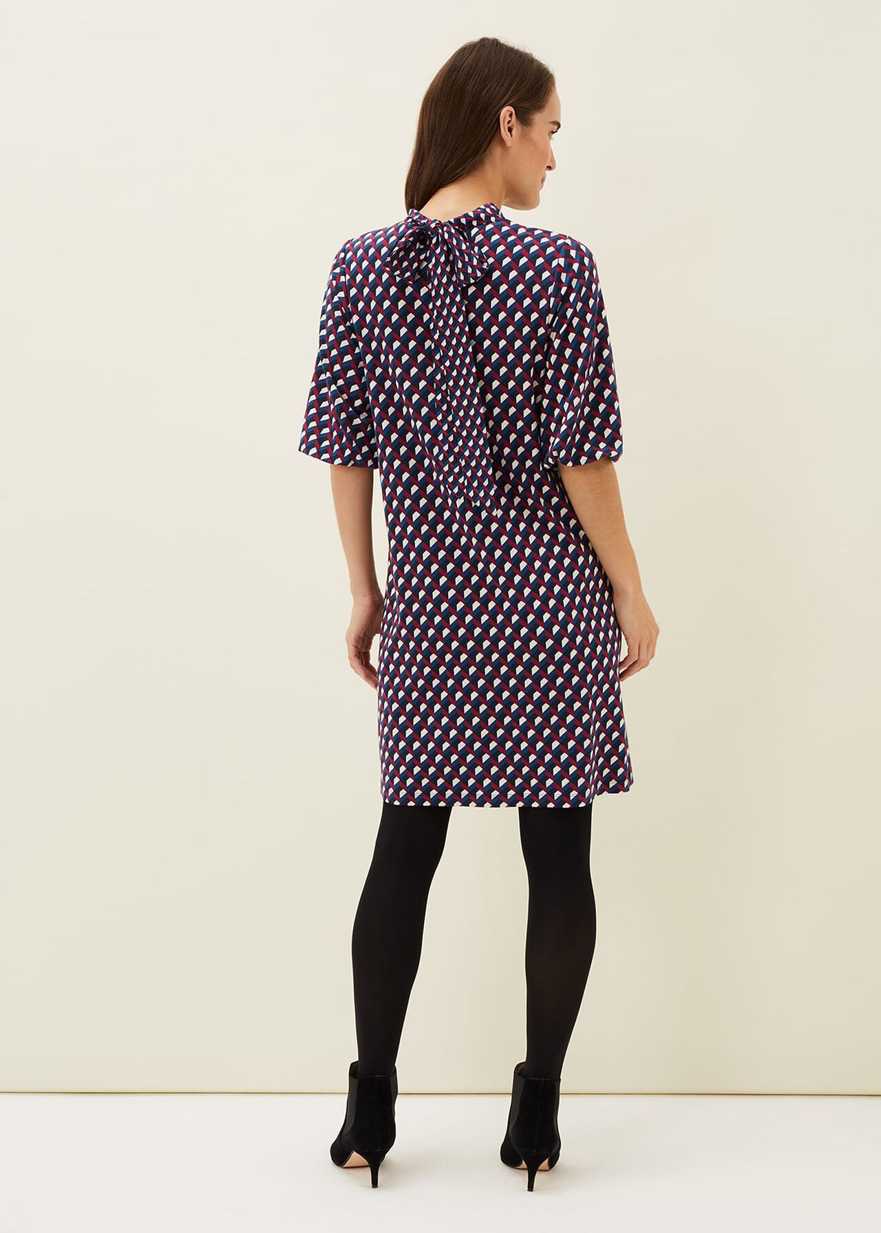 Cathye Geometric Print Tunic Dress