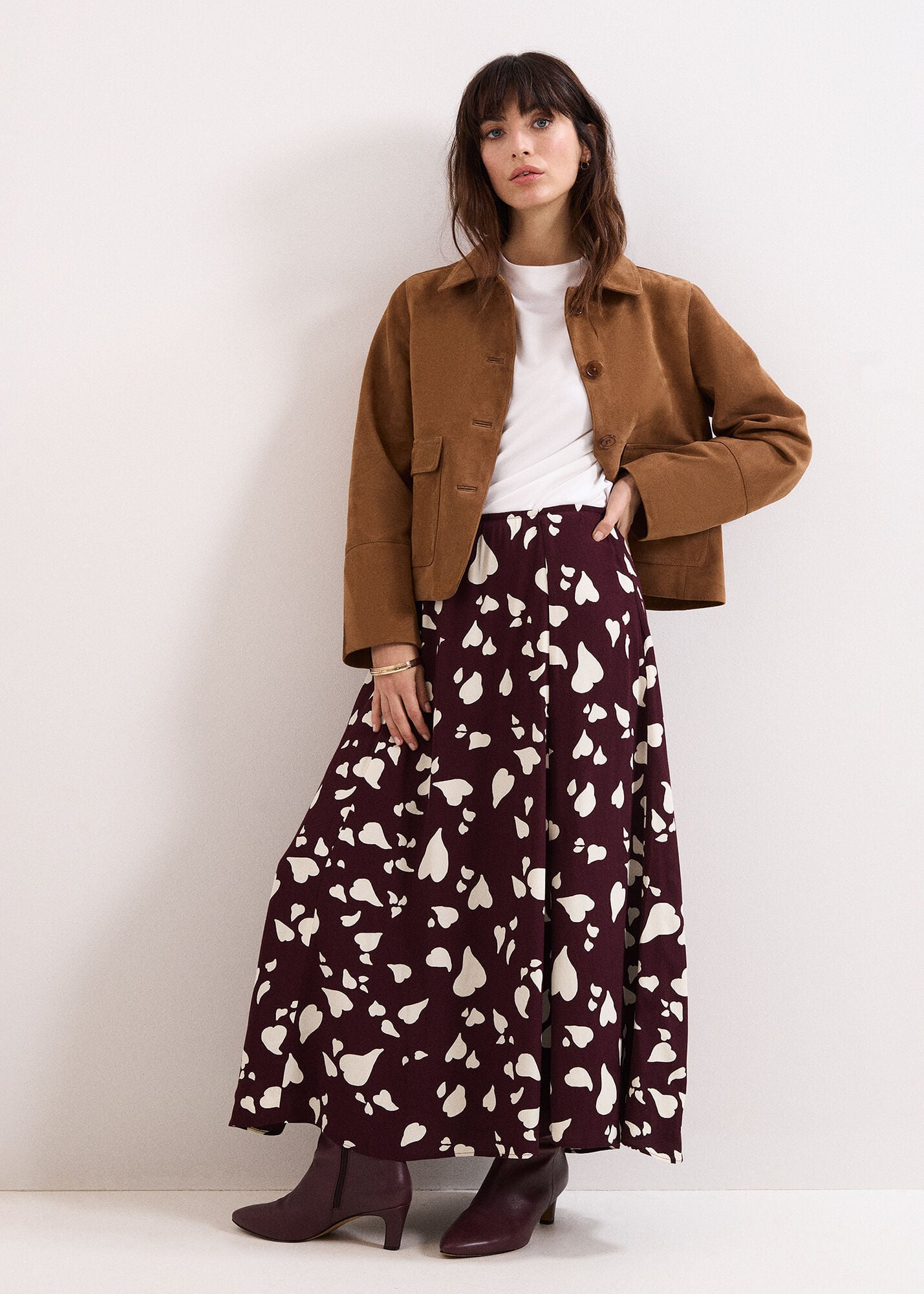 Valentina Heart Print Skirt | Phase Eight UK |