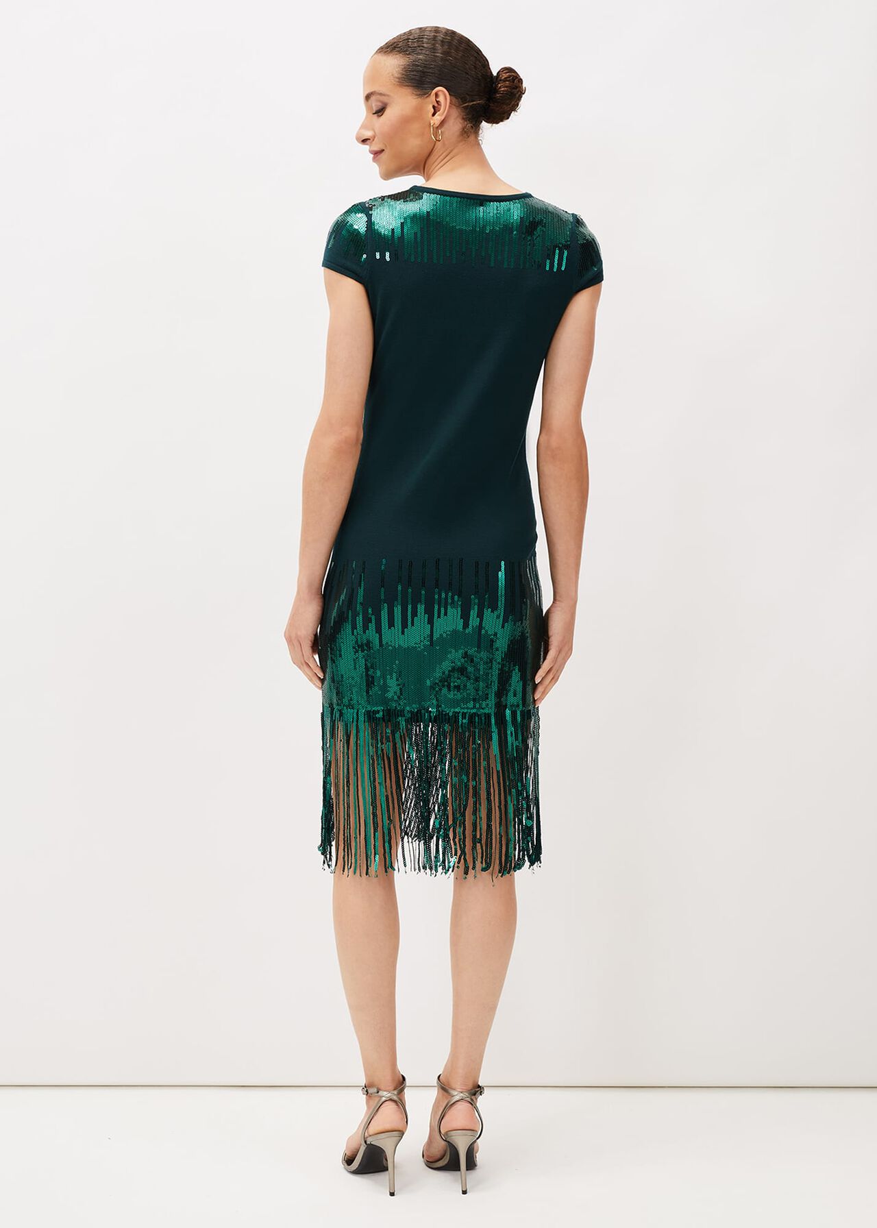 Ferne Sequin Fringe Knitted Dress