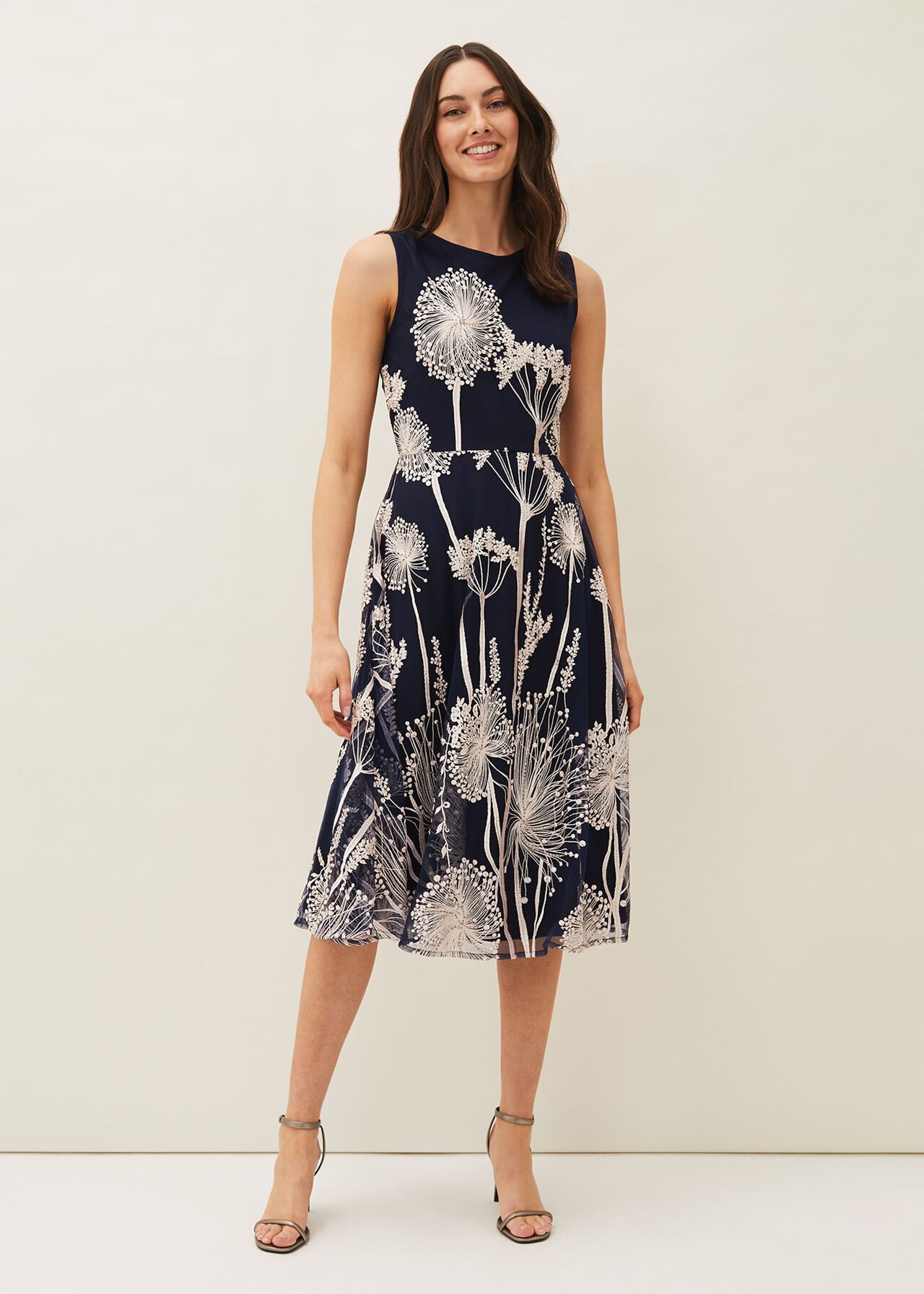 Franchesca Floral Fit And Flare Dress