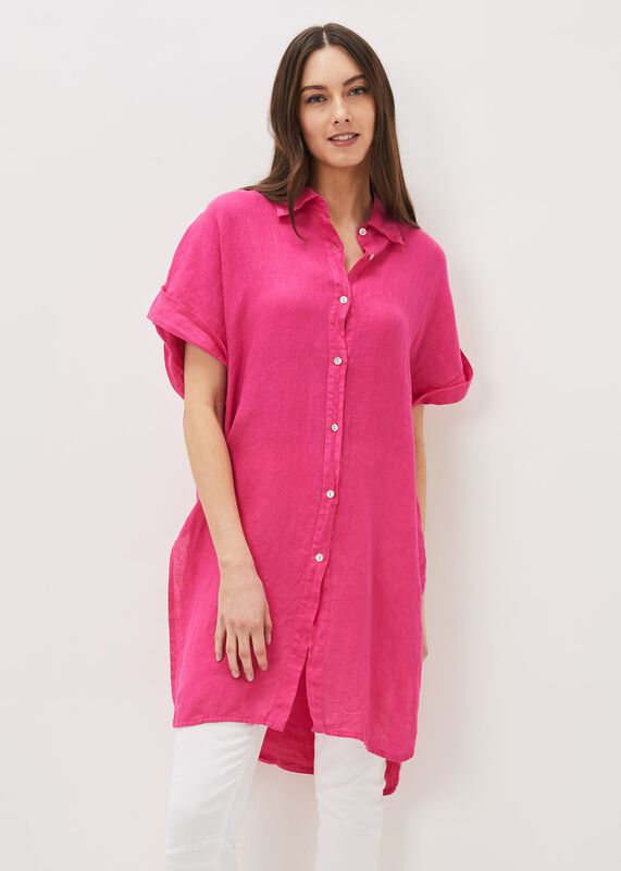 Lynette Linen Longline Shirt