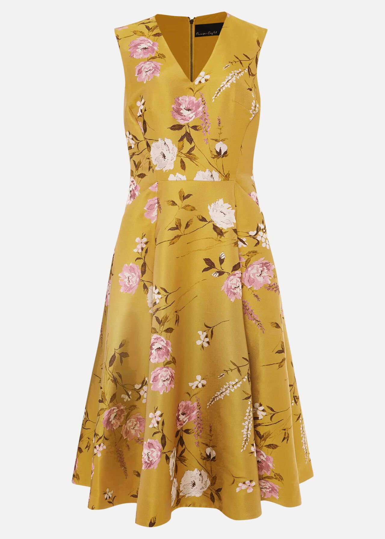 Cecily Floral Jacquard Fit And Flare Dress