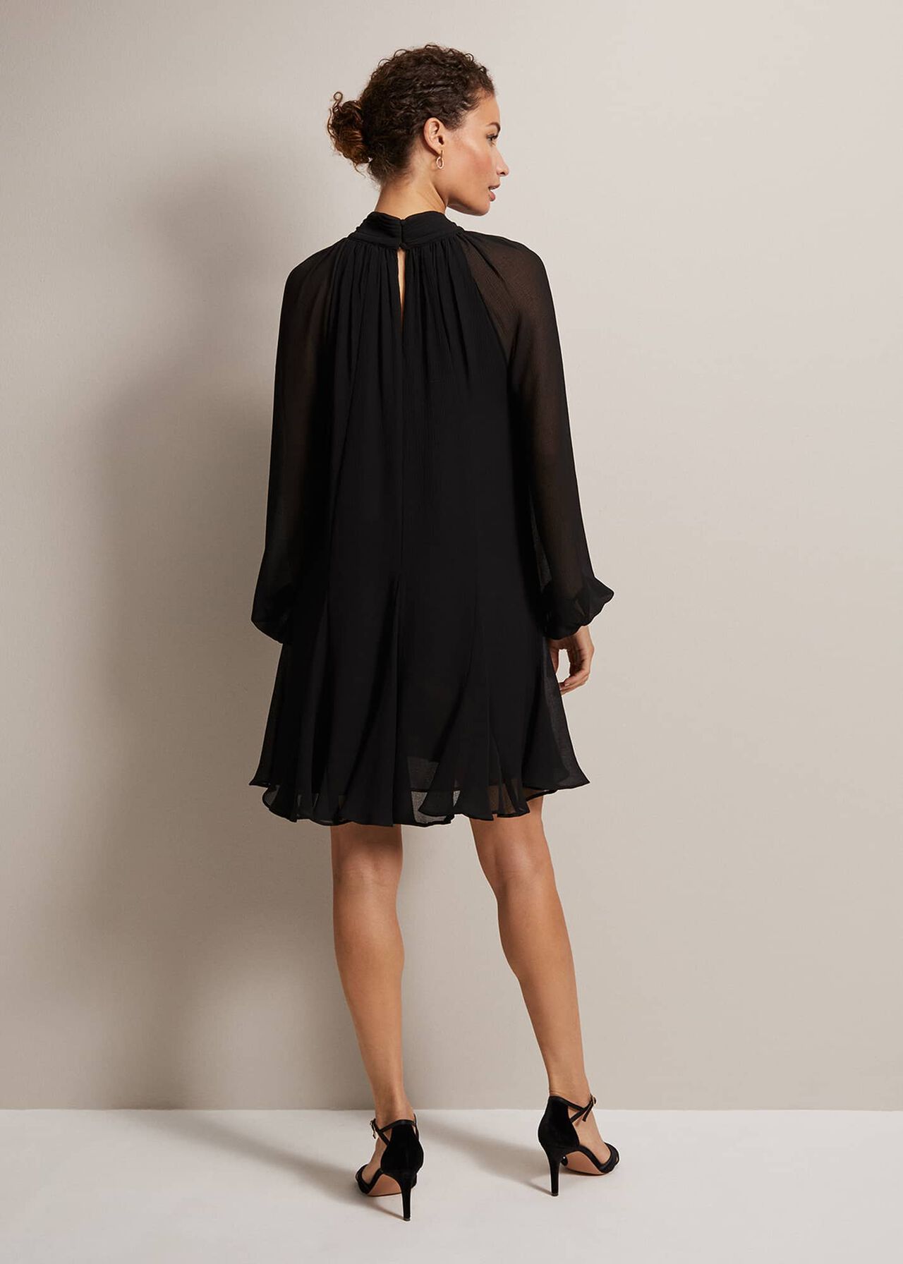 Romanna Black Swing Mini Dress