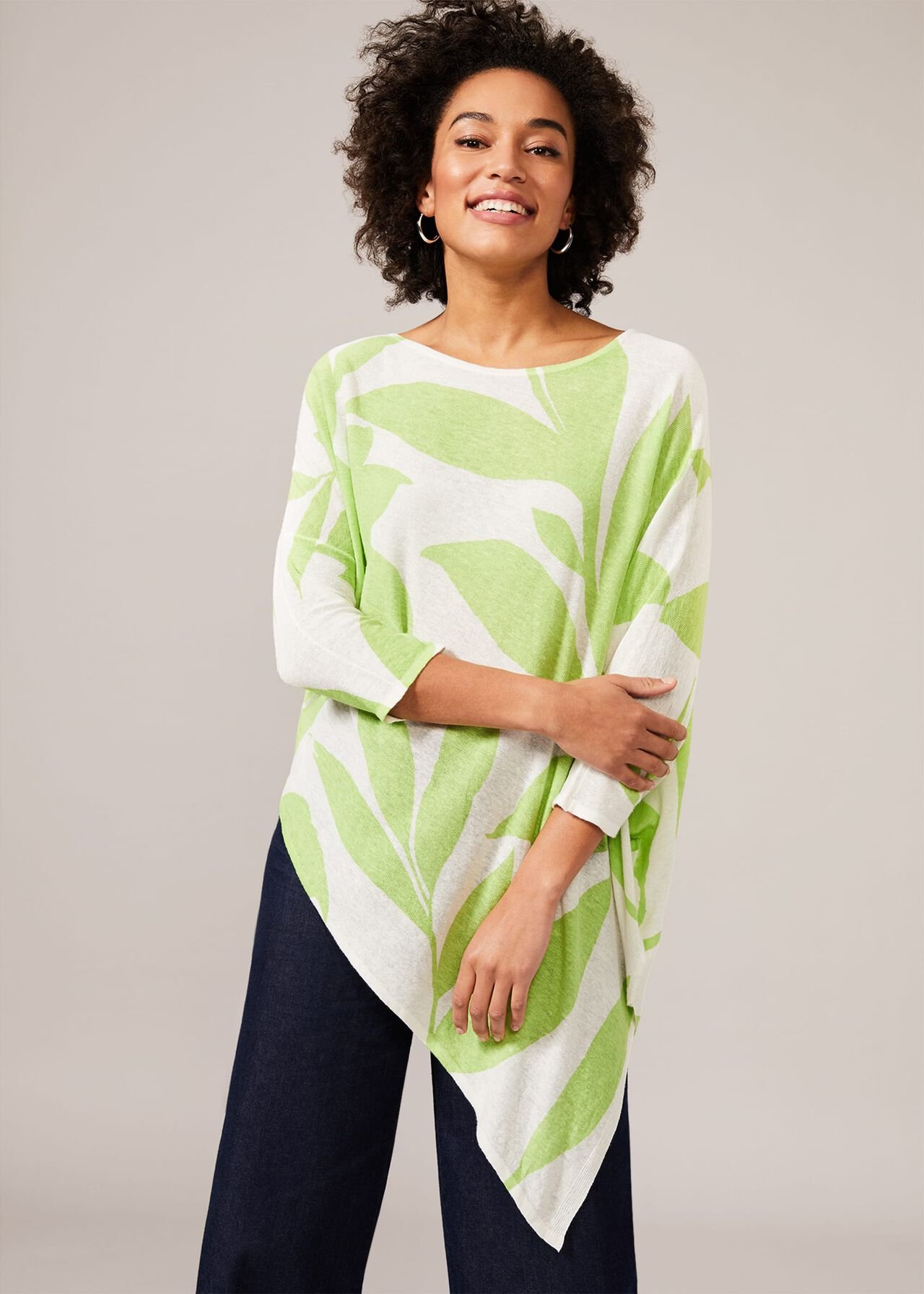 Larissa Leaf Print Knit Top