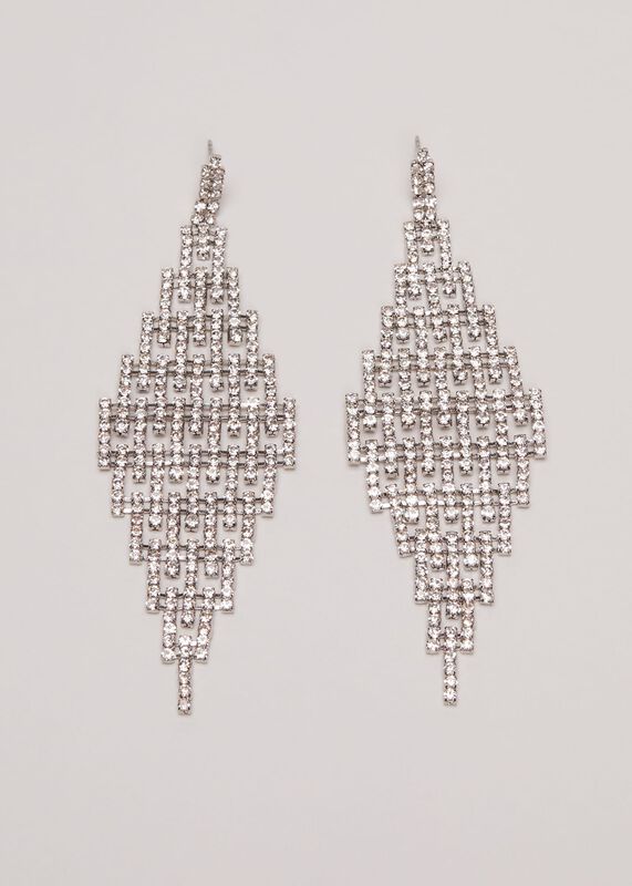 Oversized Stone Drop Earrings