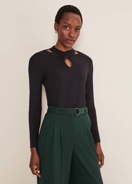 Safiya Jersey Cut Out Top