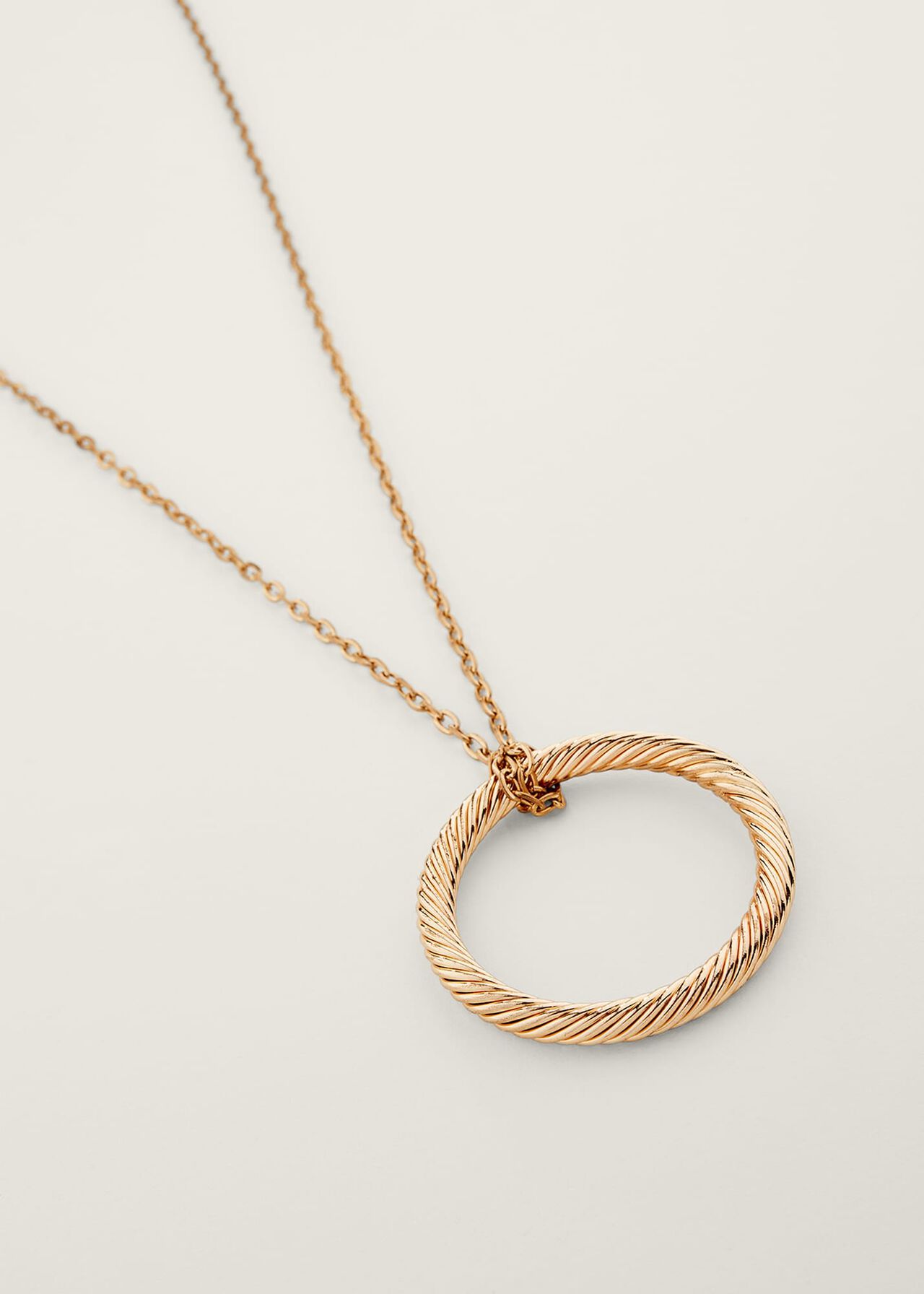 Long Circle Pendant Necklace