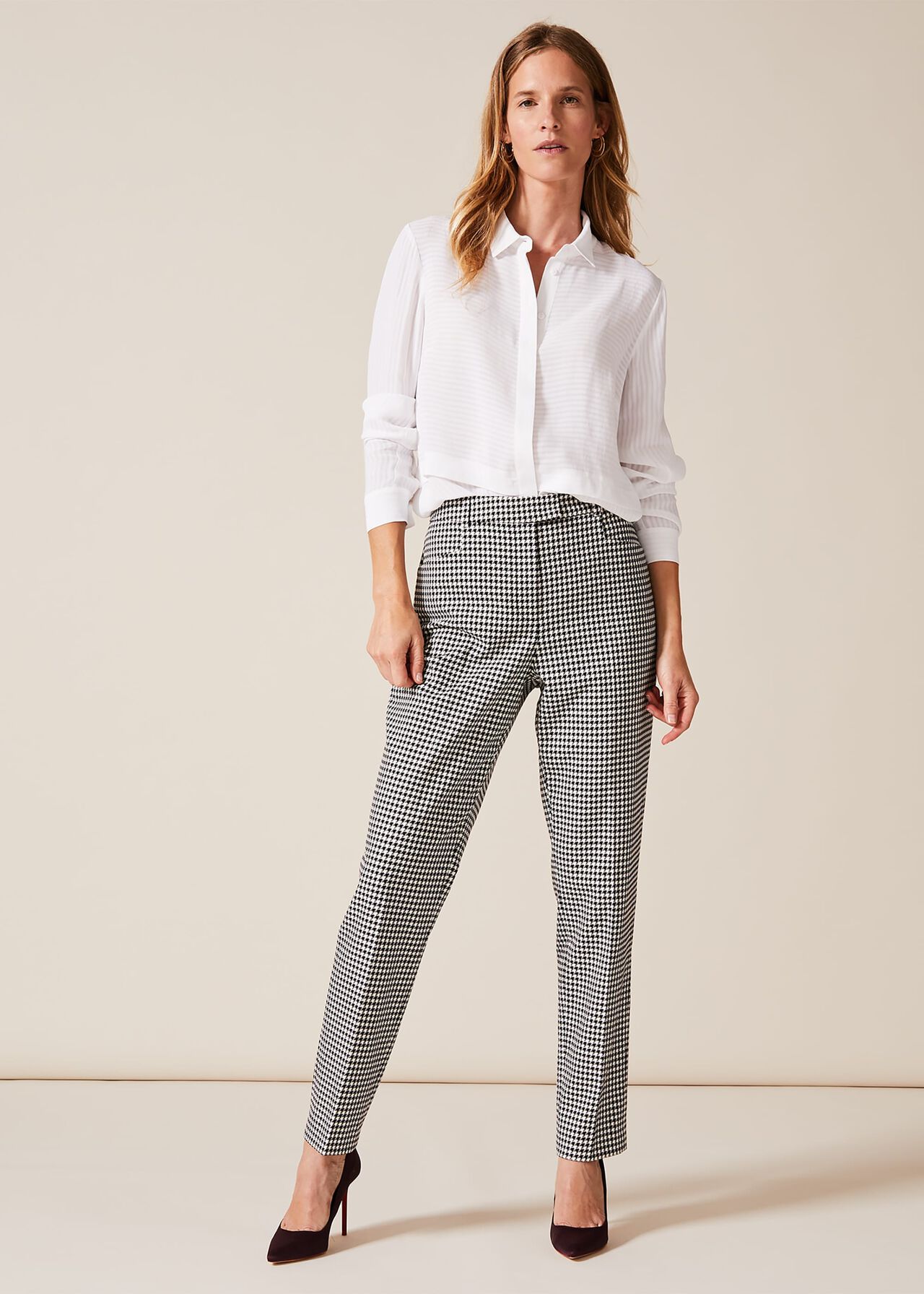 Ridley Dogtooth Tapered Trousers