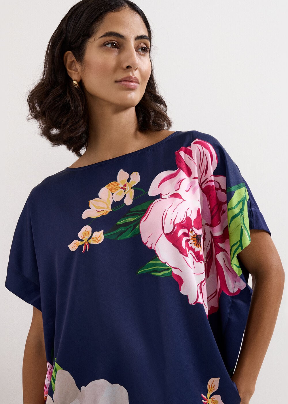 Brianna Woven Front Floral Top