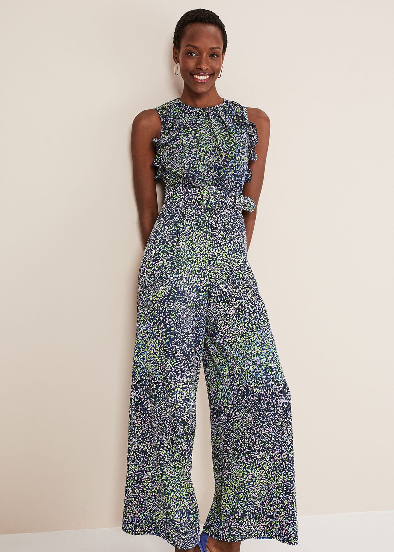 Maggie Ditsy Ruffle Jumpsuit