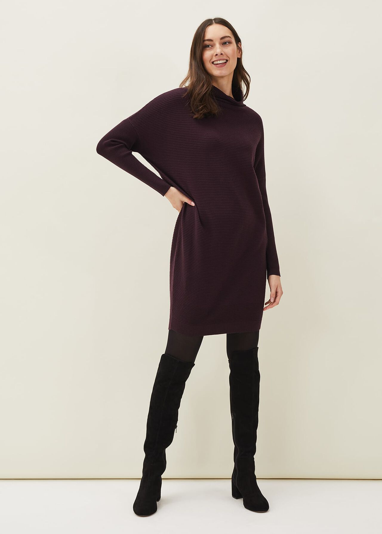 Jocelin Roll Neck Knit Dress